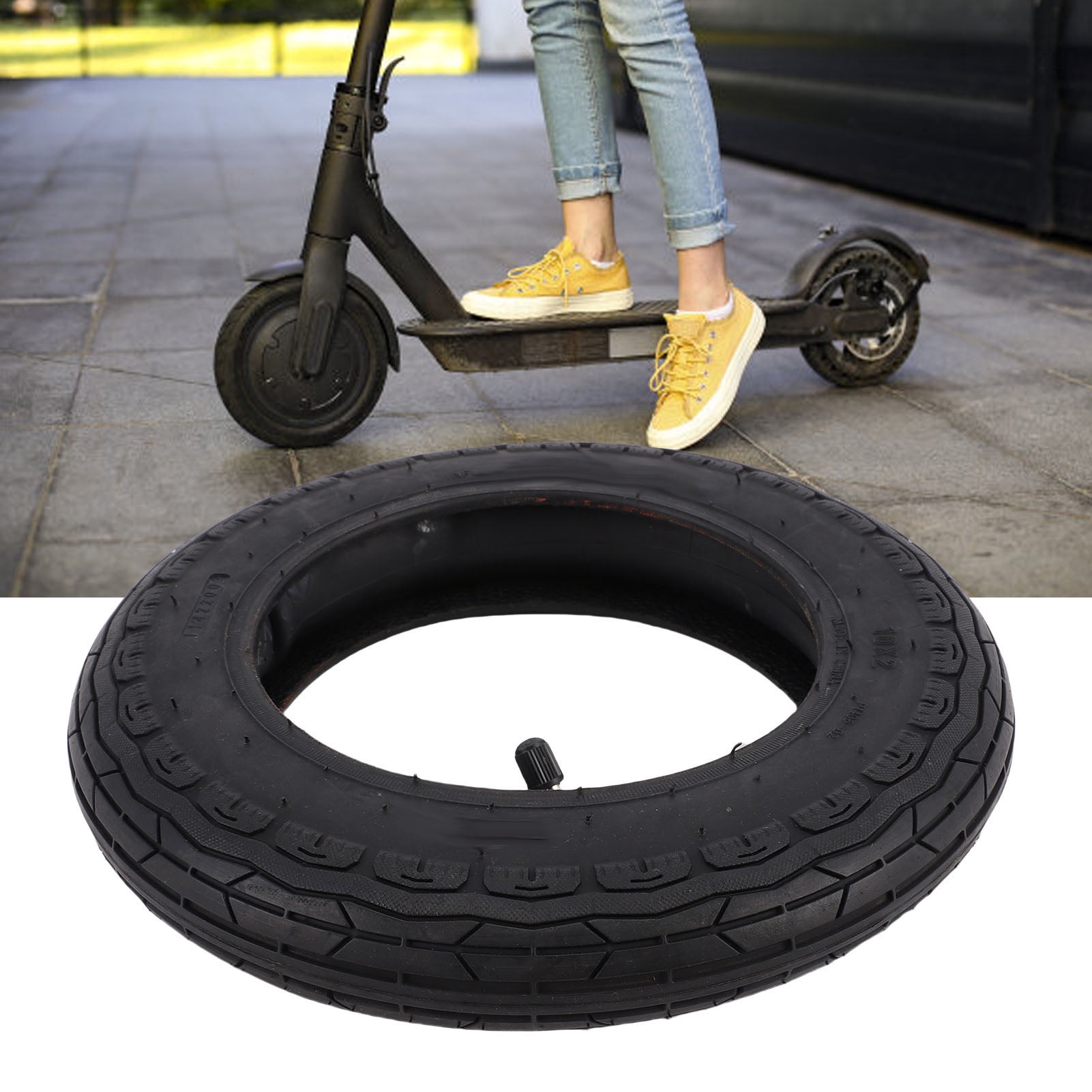 YAHHU Electric Scooter Tire Replacement Set, Heavy-Duty Thickened Rubber Outer Tire and Inner Component (10 in) ldylh