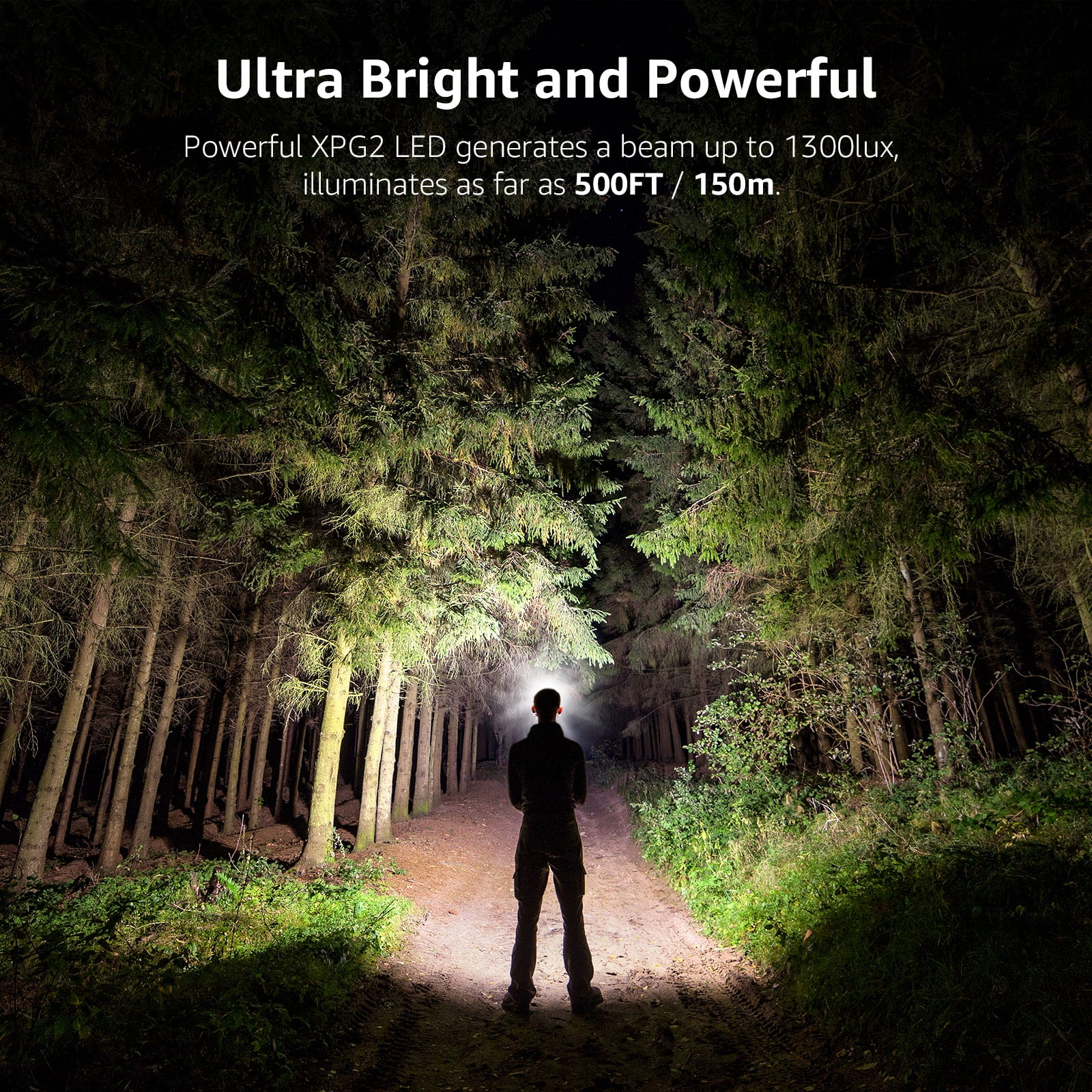 Lepro LED Headlamp 2-Pack, Waterproof Outdoor Headlight with 6 Lighting Modes and Adjustable Headband (Red, 2-Pack) rxt1i