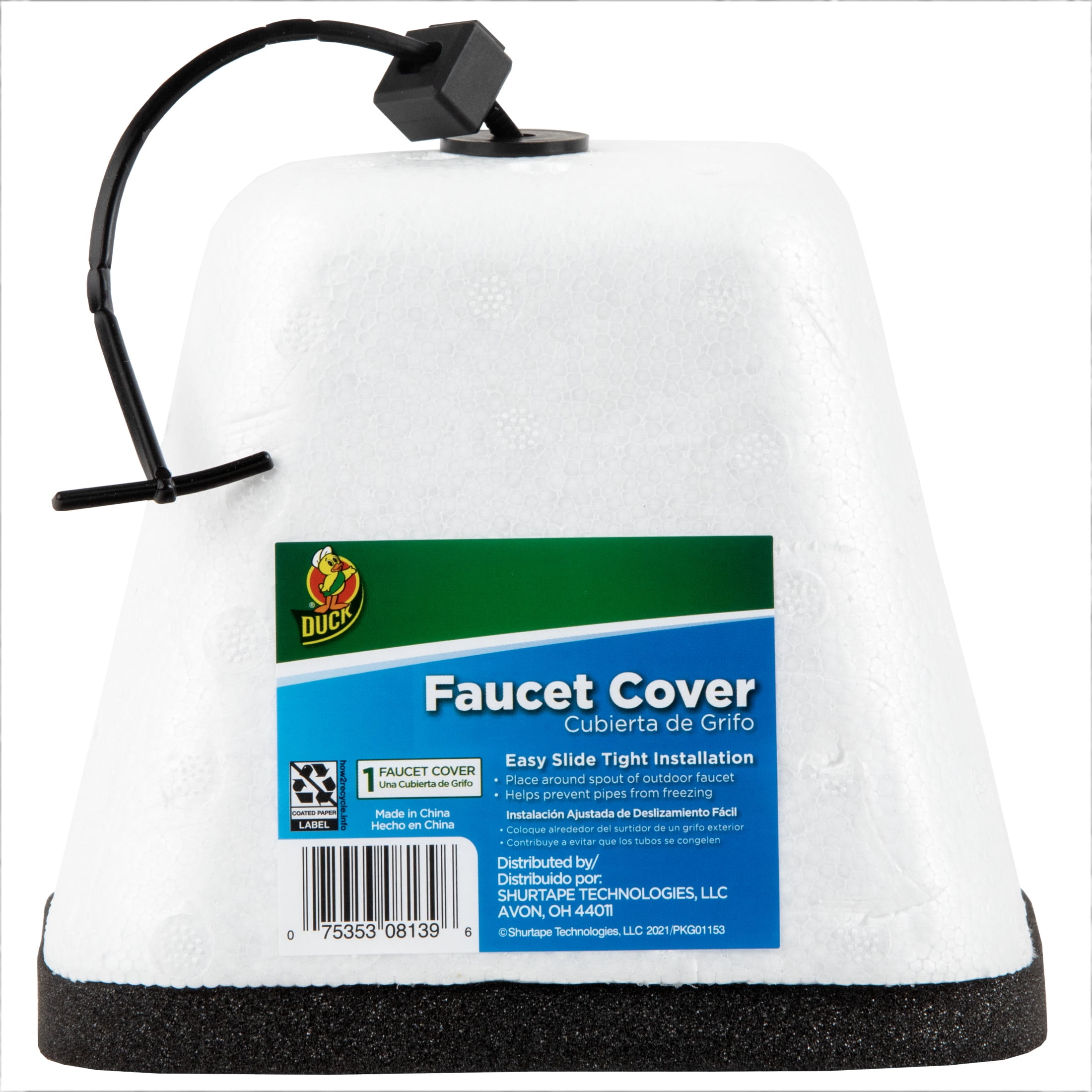 Duck Brand Outdoor Foam Faucet Cover (White, 5.25 in x 6.5 in x 5.25 in) govvl
