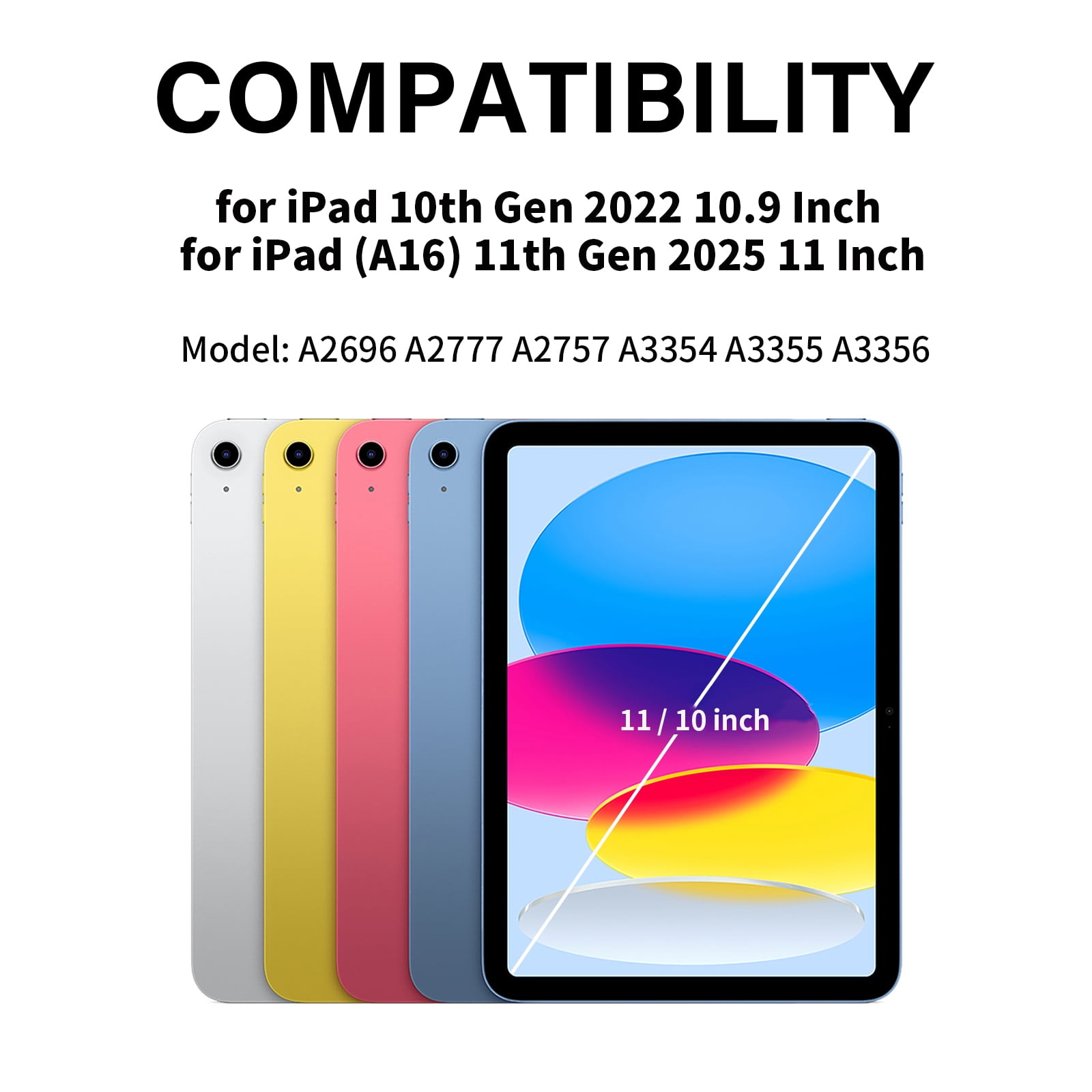 Kenke Protective Case for iPad 11th Gen 2025 and 10th Gen 10.9 inch 2022, Slim Tri-Fold Stand with Pencil Holder and Clear Back Shell (Pink, 11 in) pdnia