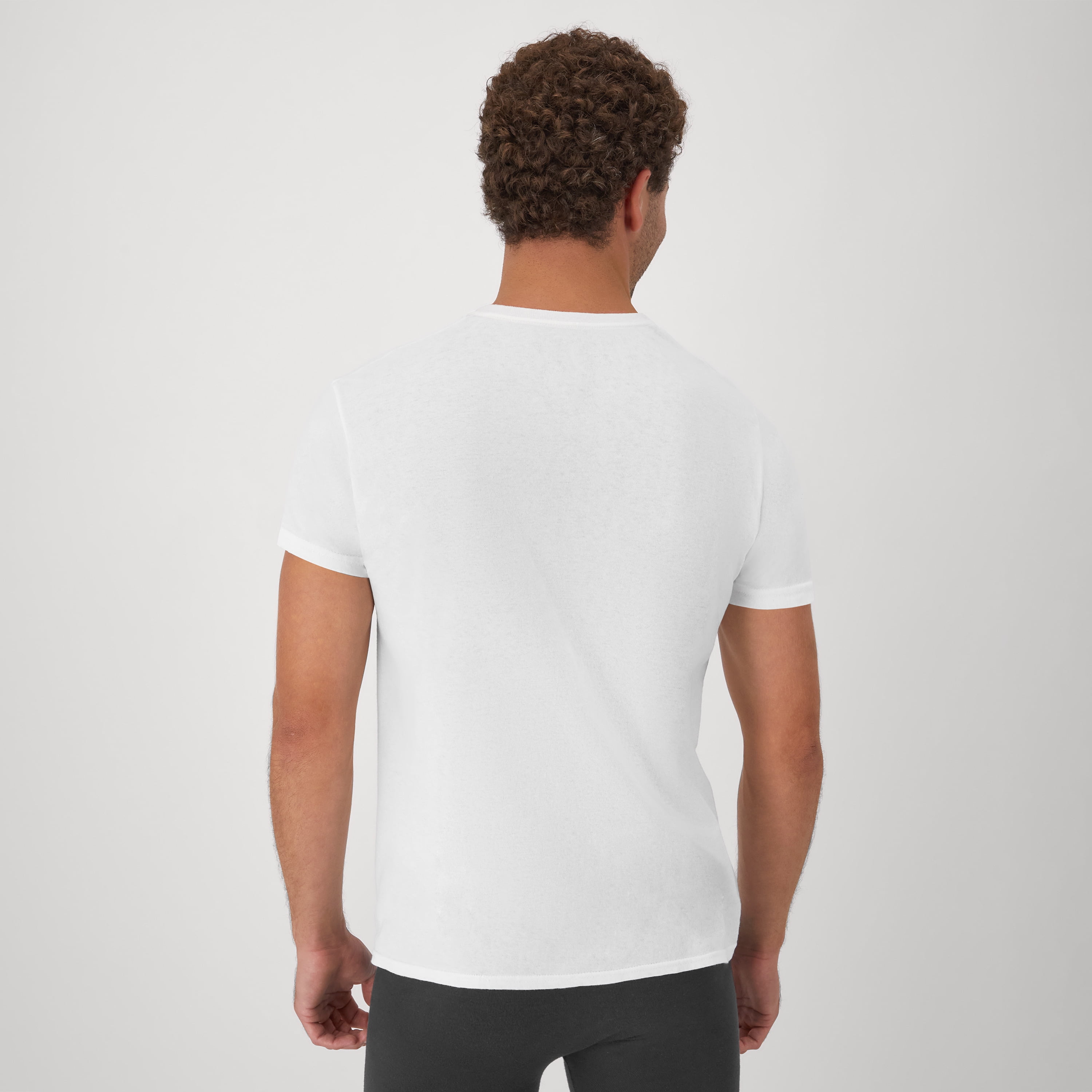 Hanes Men's Crewneck Undershirt Moisture-Wicking T-Shirt (White, L, 3 Pack) 2loan