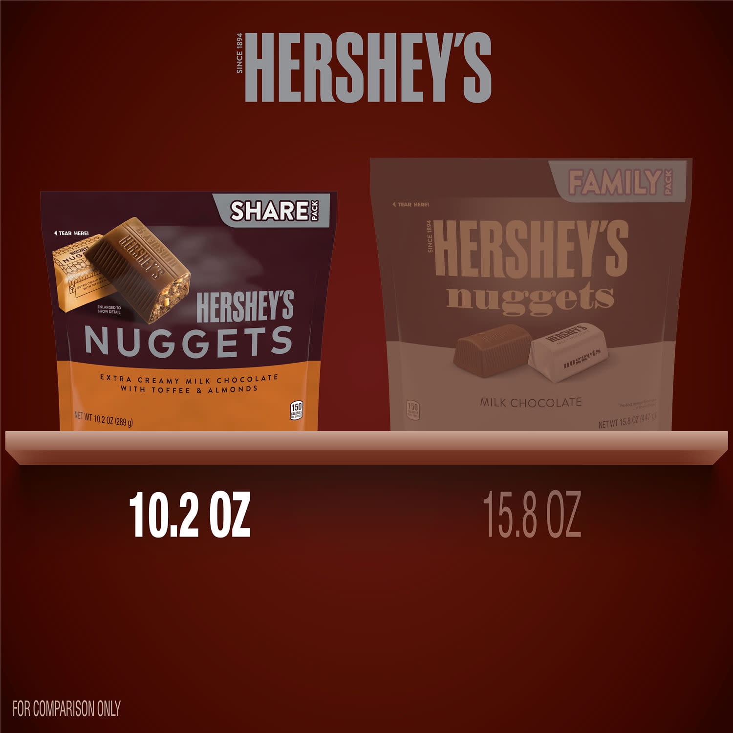 Hershey's Nuggets Milk Chocolate with Toffee and Almonds Candy (Share Pack, 10.2 oz) 2b647