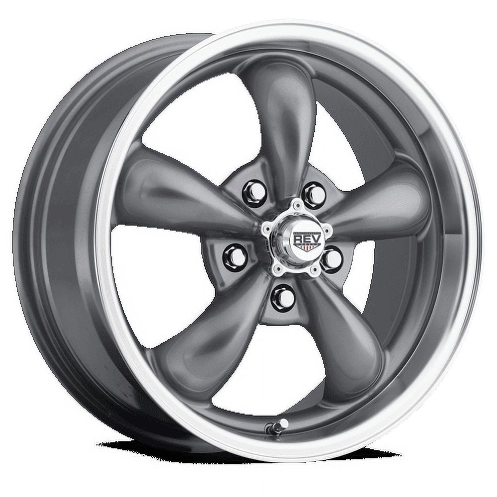 REV Wheels 100 Series Classic 5-Spoke Cast Aluminum Wheel (Gray, 15x6 in) ccbxv