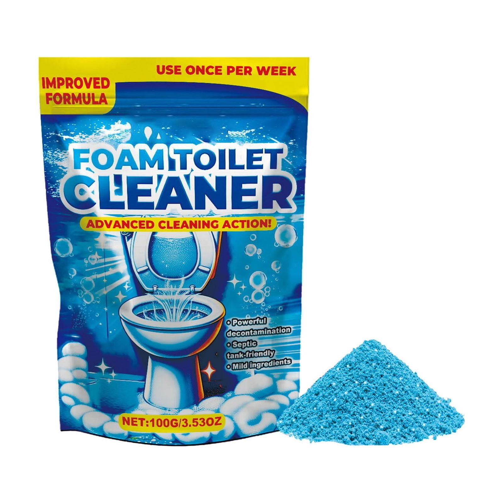 Fankiway Foaming Toilet Bowl Cleaner, Powerful Stain & Odor Remover, Septic-Safe No-Scrub Formula (3.5 oz) lfvr8