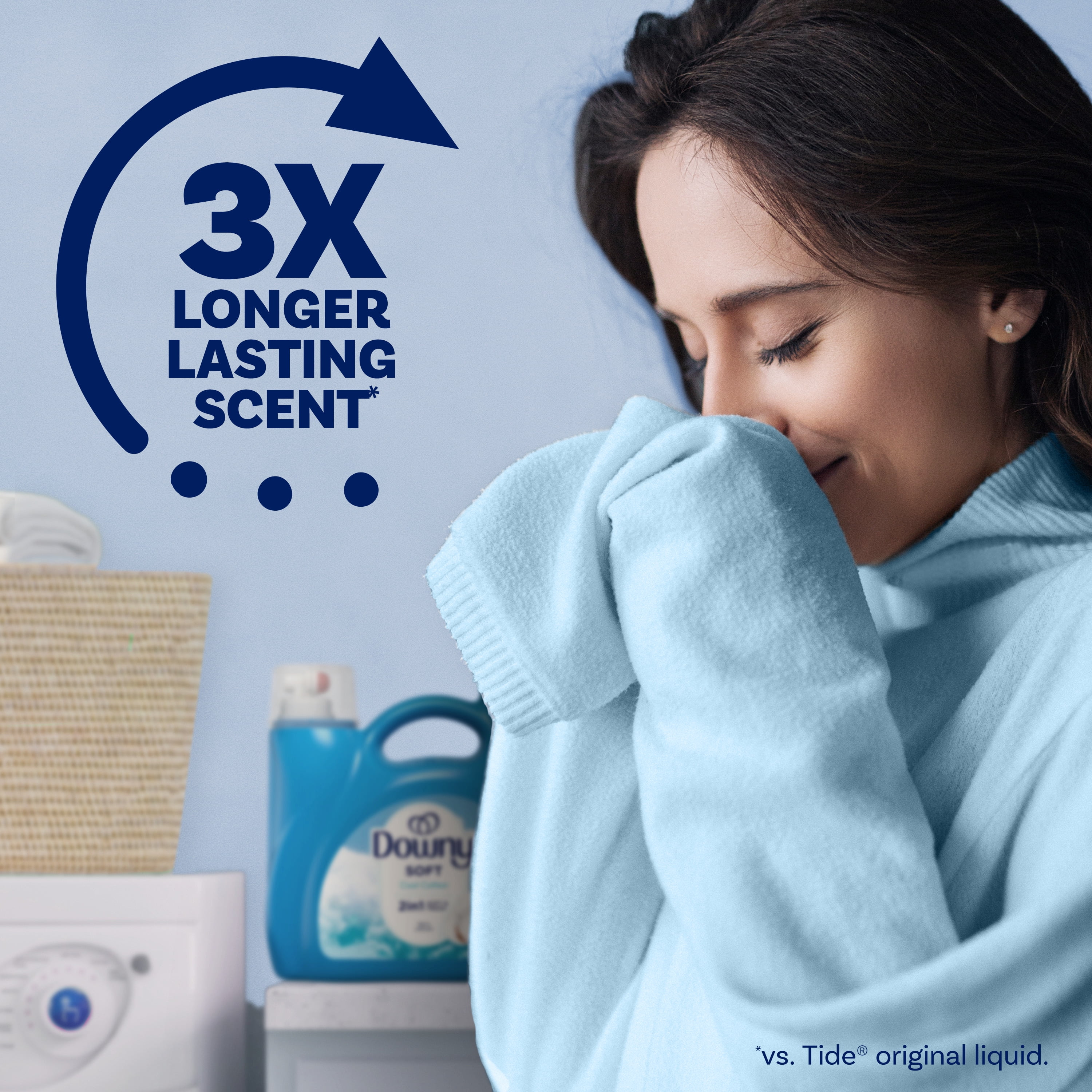 Downy Liquid Fabric Softener and Conditioner, Cool Cotton Scent, Long-Lasting Freshness (140 fl oz) 6u6rx