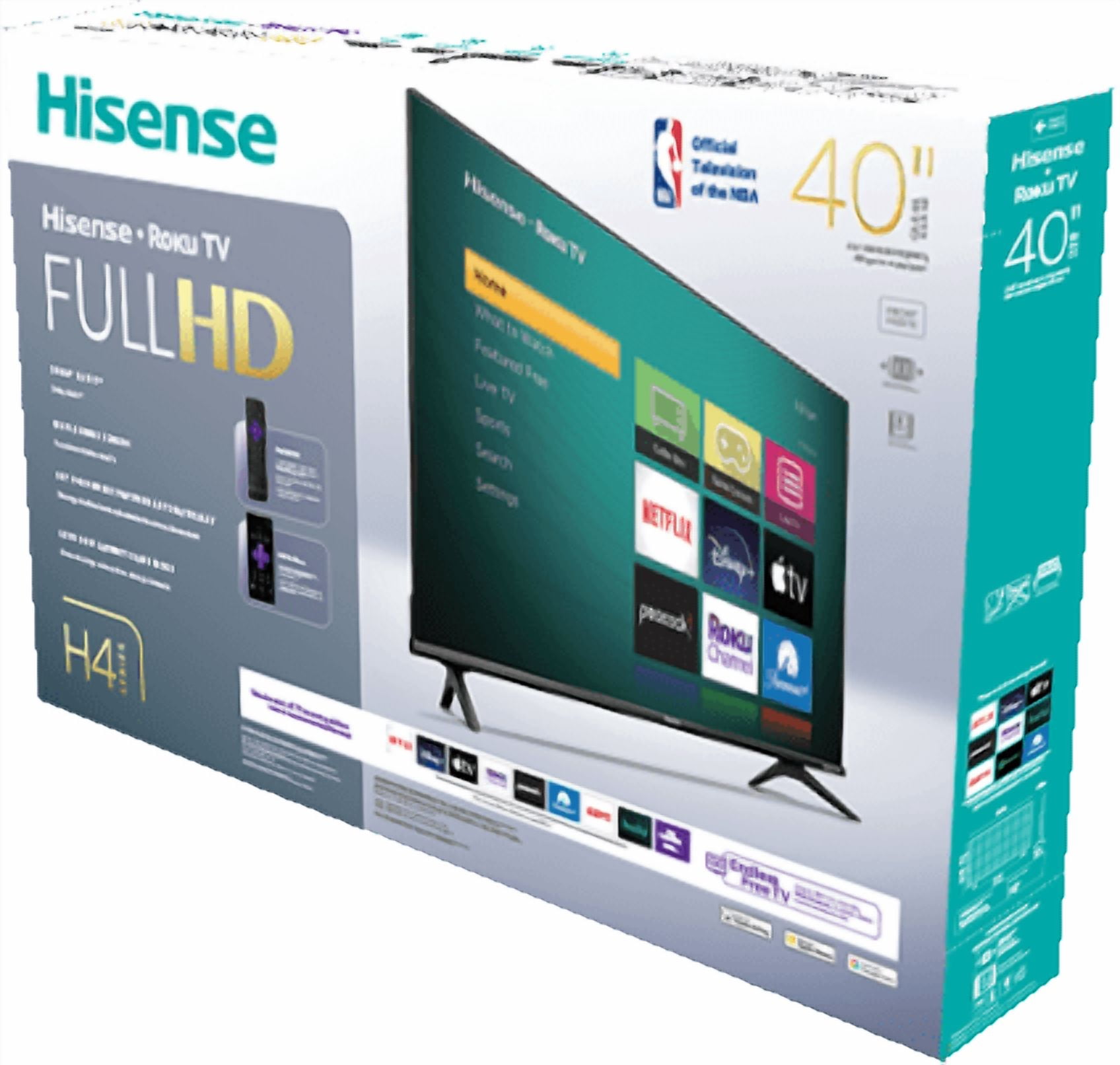 Hisense 40-Inch Class H4 Series FHD Roku Smart TV (1080P Full HD, LED Display, Motion Rate 120, Smart Streaming) vvayo