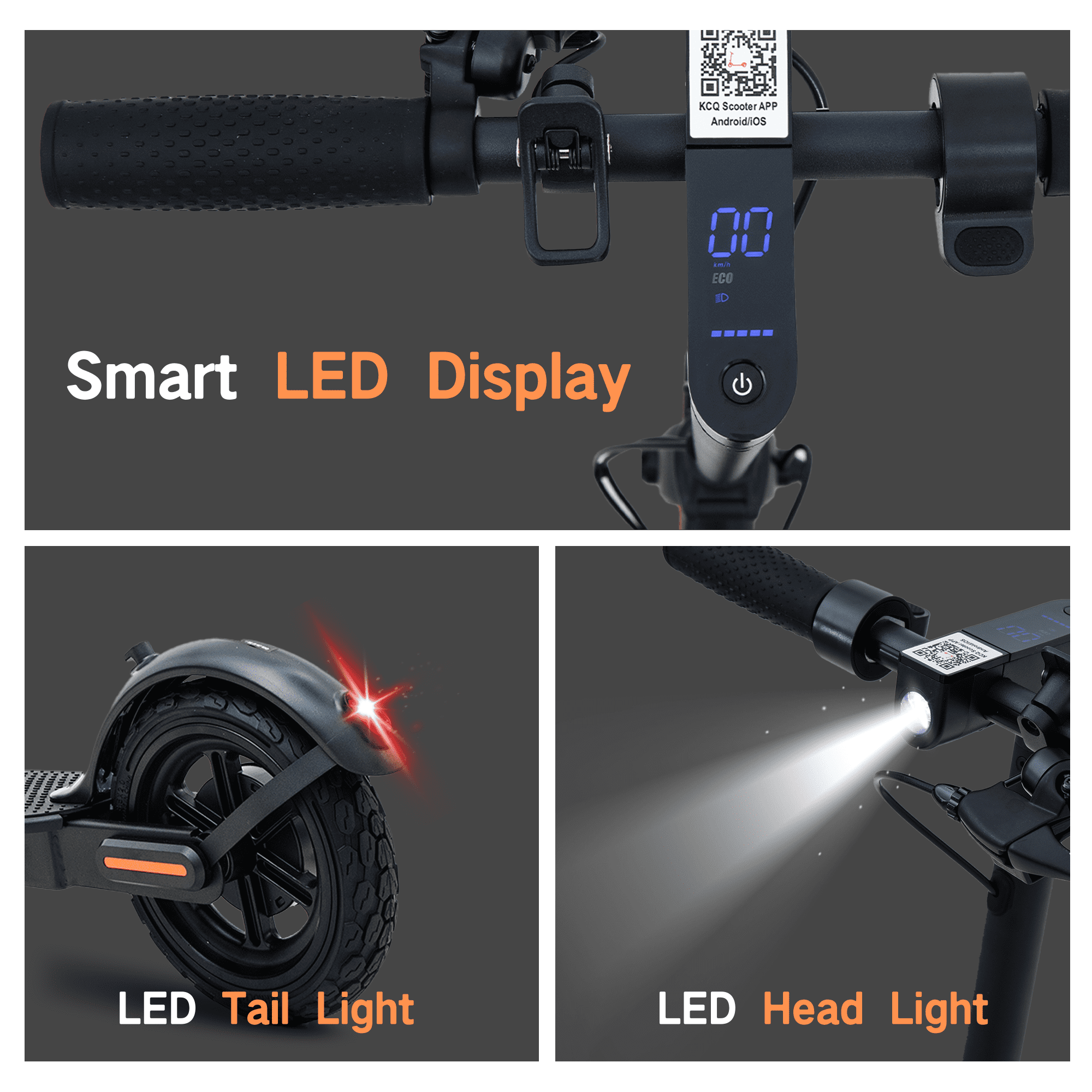 HILLVIGO Electric Scooter for Adults and Teens, 500W Motor, 15 MPH Top Speed, Portable Folding Design (Black, 8.5 in) og9od