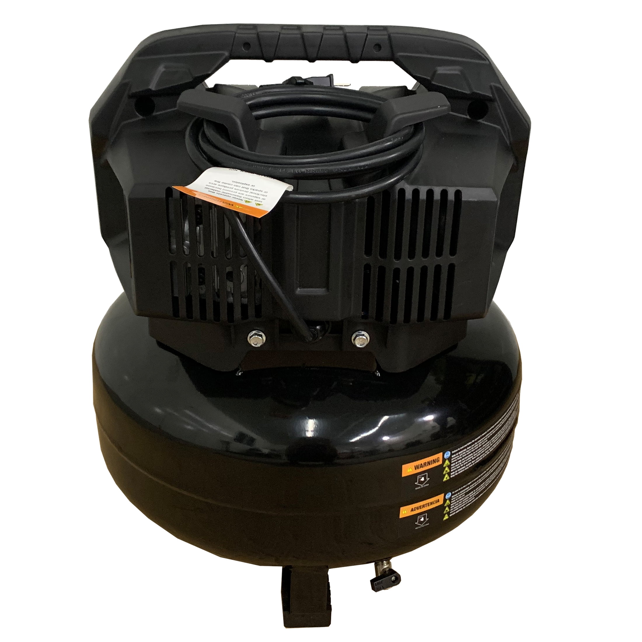 Hyper Tough 150 PSI Oil-Free Pancake Air Compressor (Black, 6 gal) gf23v