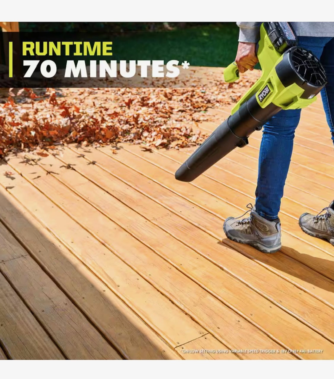 Ryobi ONE+ 18V Cordless Leaf Blower, High-Performance Airflow (100 MPH, 350 CFM) 2zgh2