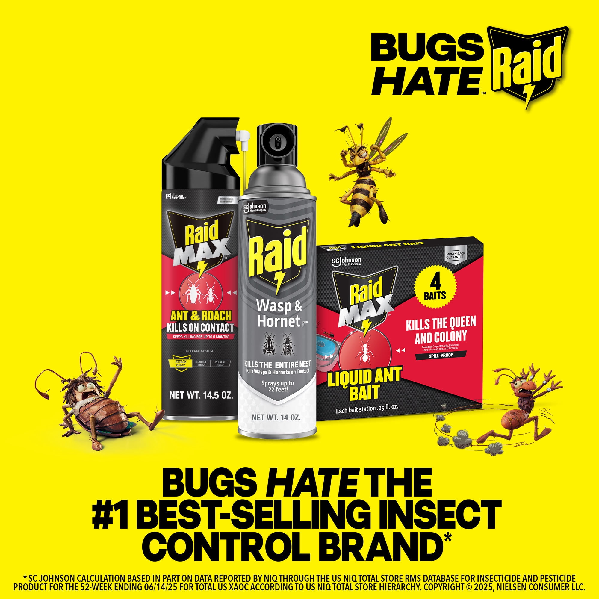 Raid MAX Indoor Ant and Roach Insecticide Spray (14.5 oz) 2ohkp