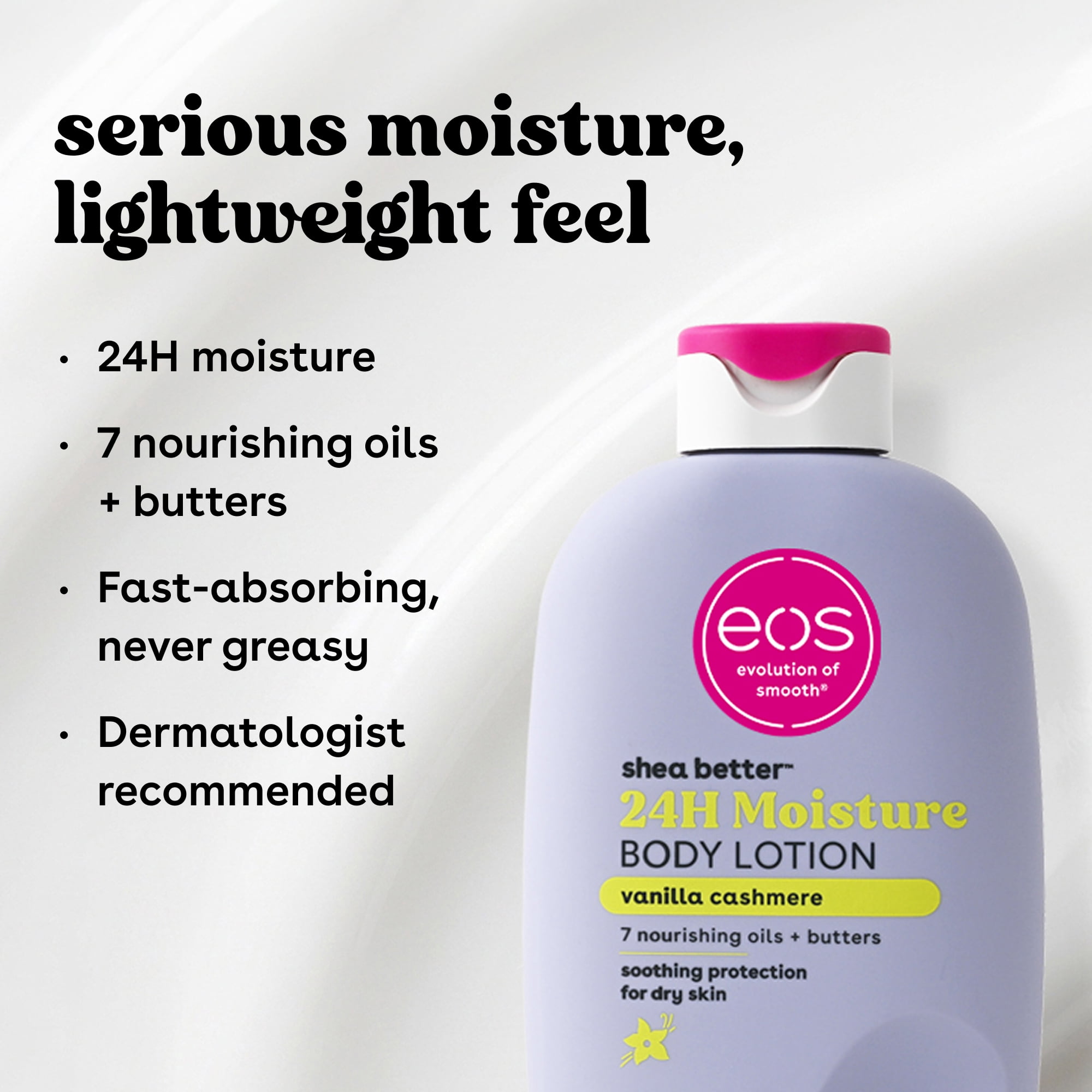 eos Shea Better Body Lotion, Vanilla Cashmere, Deep Hydration for Dry Skin (16 fl oz) u23lw