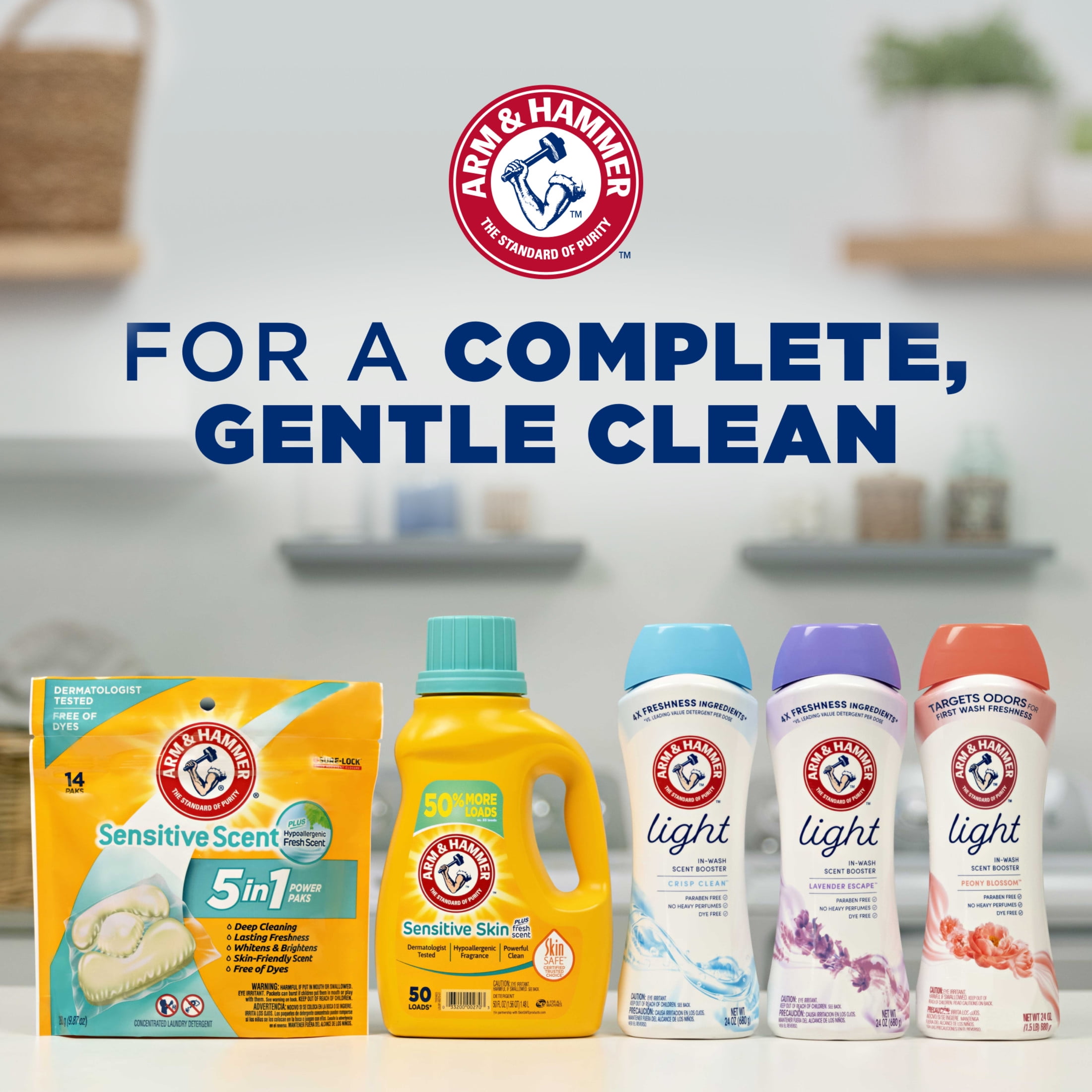 ARM & HAMMER Light In-Wash Laundry Scent Booster, Crisp Clean Fragrance (24 oz) uyzfg