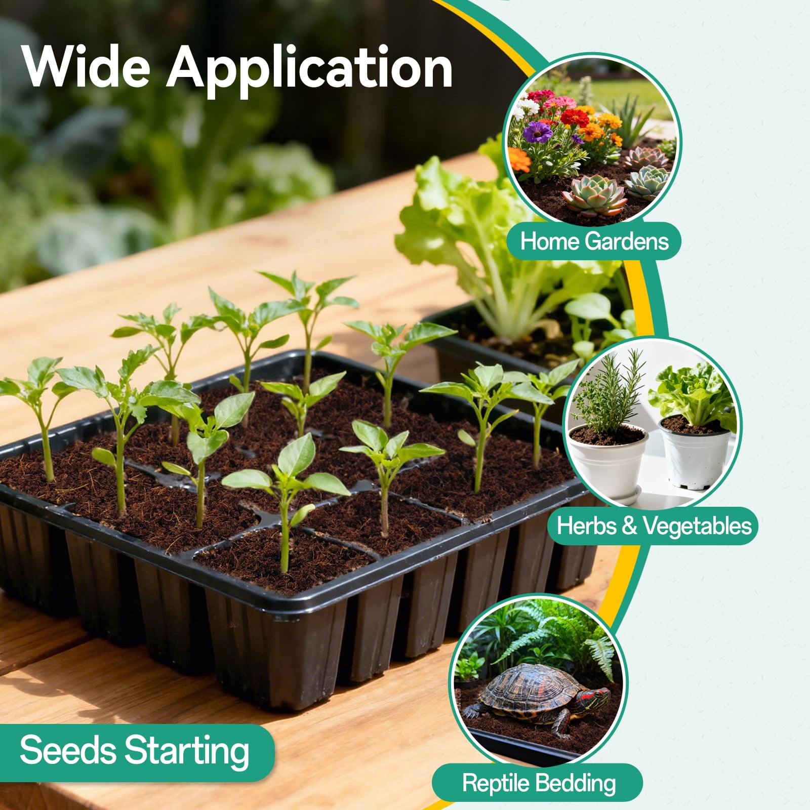 ZeeDix Compressed Coco Coir Fiber Potting Soil Pellets for Indoor and Outdoor Gardening (1.18 in, 100 Pack) ndbh1