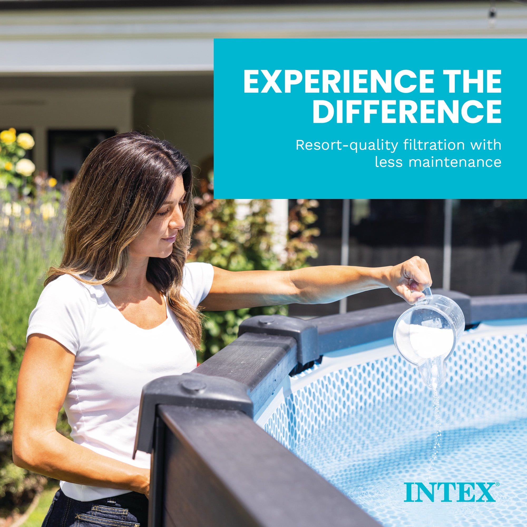 Intex Ultra XTR Above Ground Pool with Krystal Clear Saltwater System (Gray, 32 ft x 16 ft x 52 in) 854wn