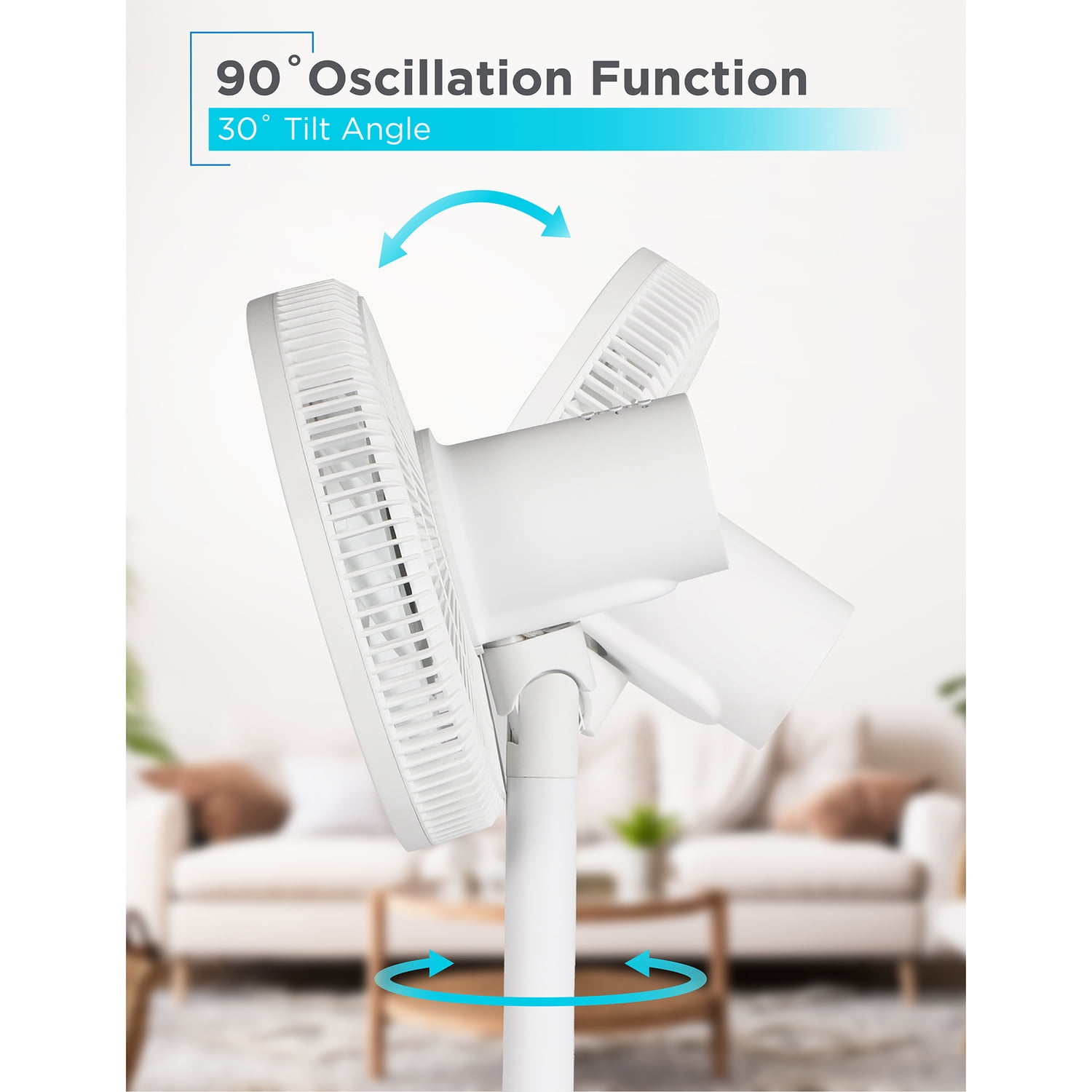 BLACK+DECKER 12-In. Oscillating Dual-Blade Table Fan with Remote (White, 12 in) cf5qh