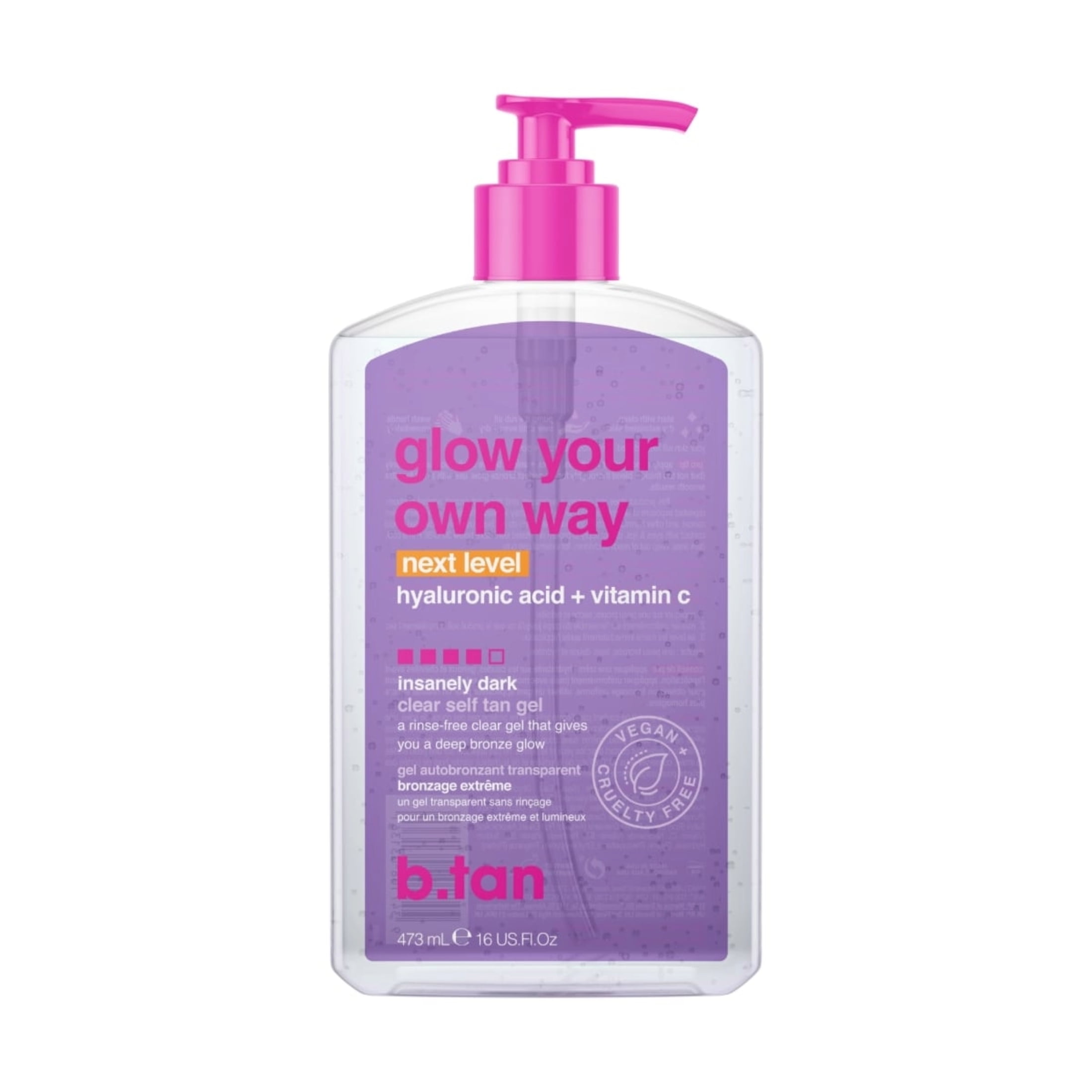 B.Tan Glow Your Own Way Self Tan Gel, Transfer-Resistant Formula (16 oz) mugjl