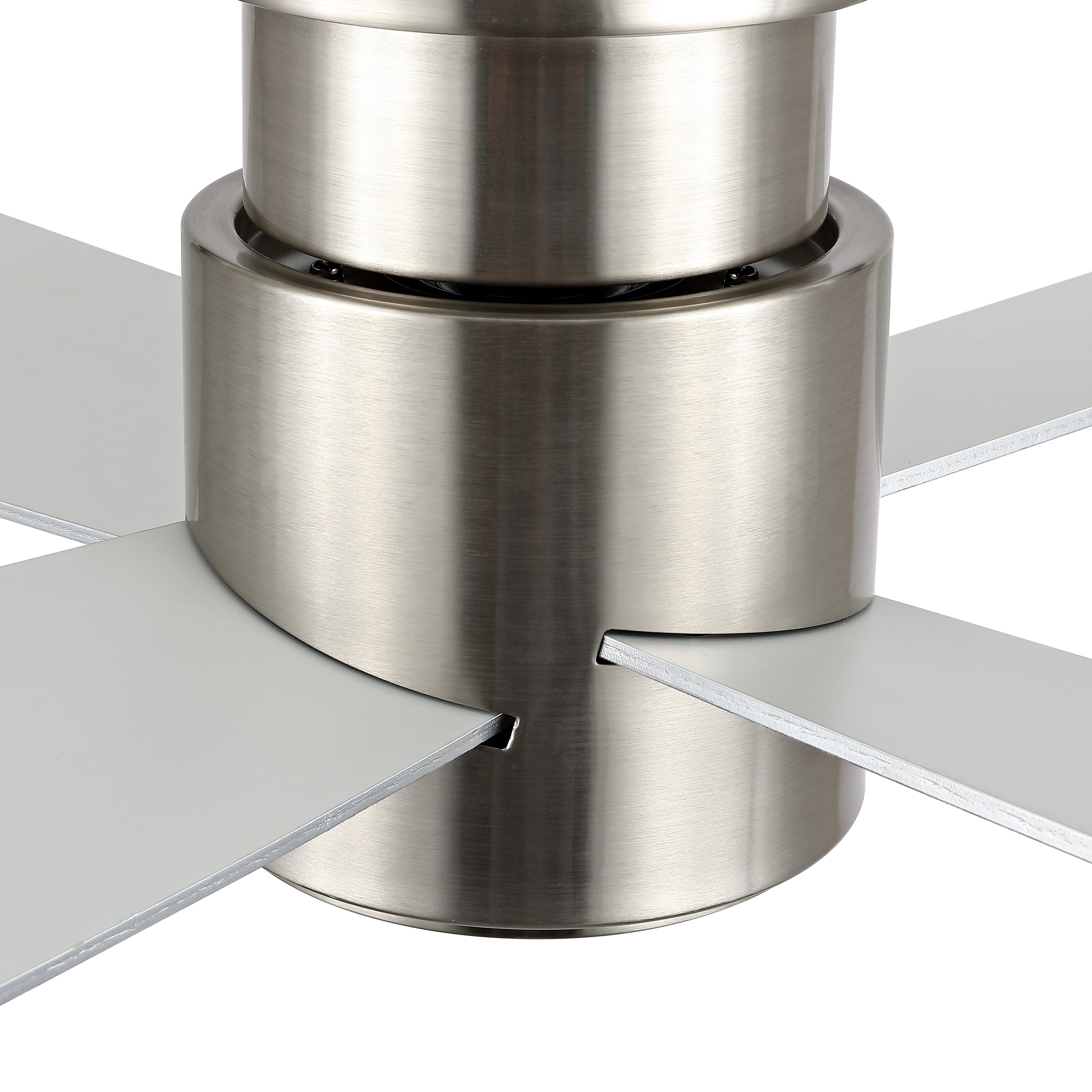 LEDET 52 in. Reversible Blade Ceiling Fan with Remote Control (Nickel and White, 52 in.) u7mwj