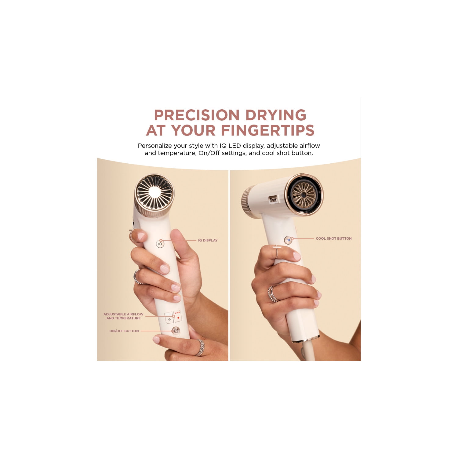 Shark SpeedStyle Hair Dryer & RapidGloss Finisher, Lightweight Ionic Styling Tool (White, 1.69 lb) 5s0ou
