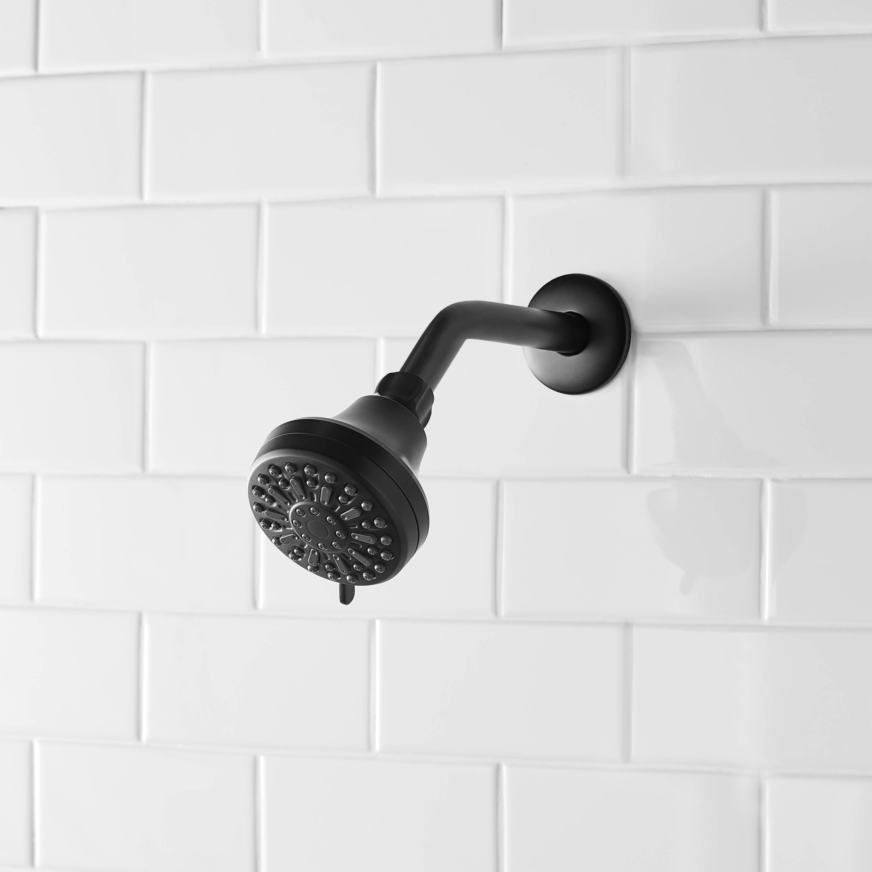 Mainstays 6-Setting Shower Head, High-Pressure Adjustable Spray (Matte Black, 3.5 in Face) 58u1n - Image 11