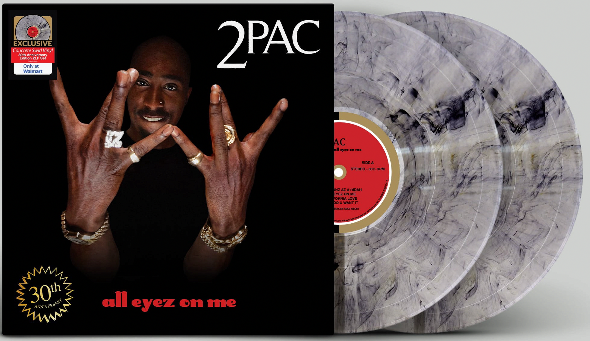 Interscope Records 2Pac All Eyez On Me Vinyl Record (Walmart Exclusive, 4 LP Set) y6bdl
