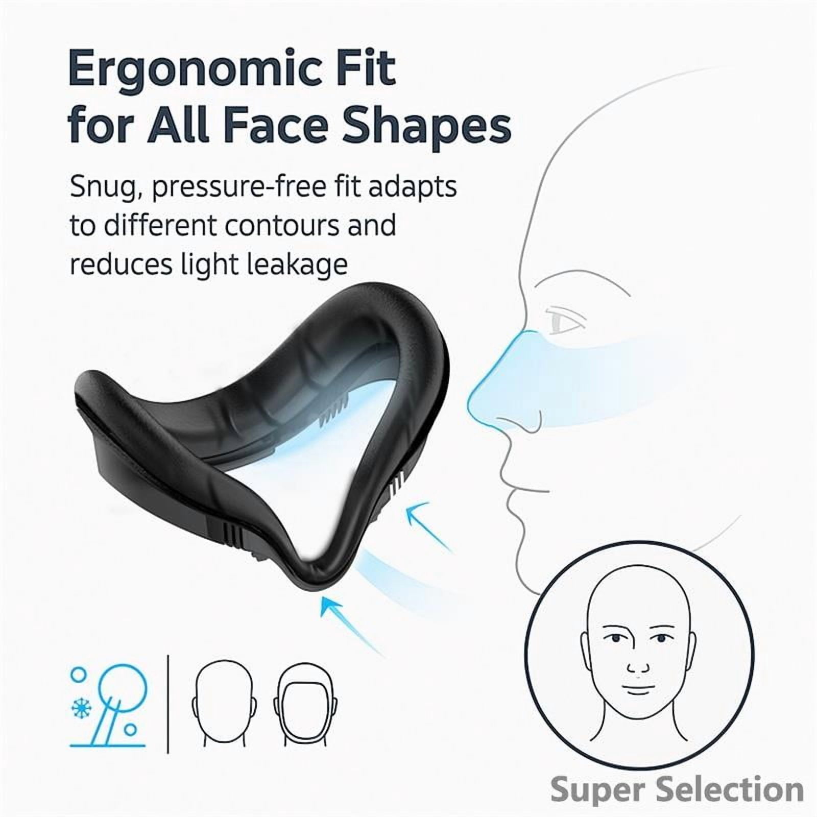 Super Selection VR Facial Interface for Oculus Quest 2, Sweatproof PU Foam Face Pad Replacement (Black, 1 Pack) 266kl
