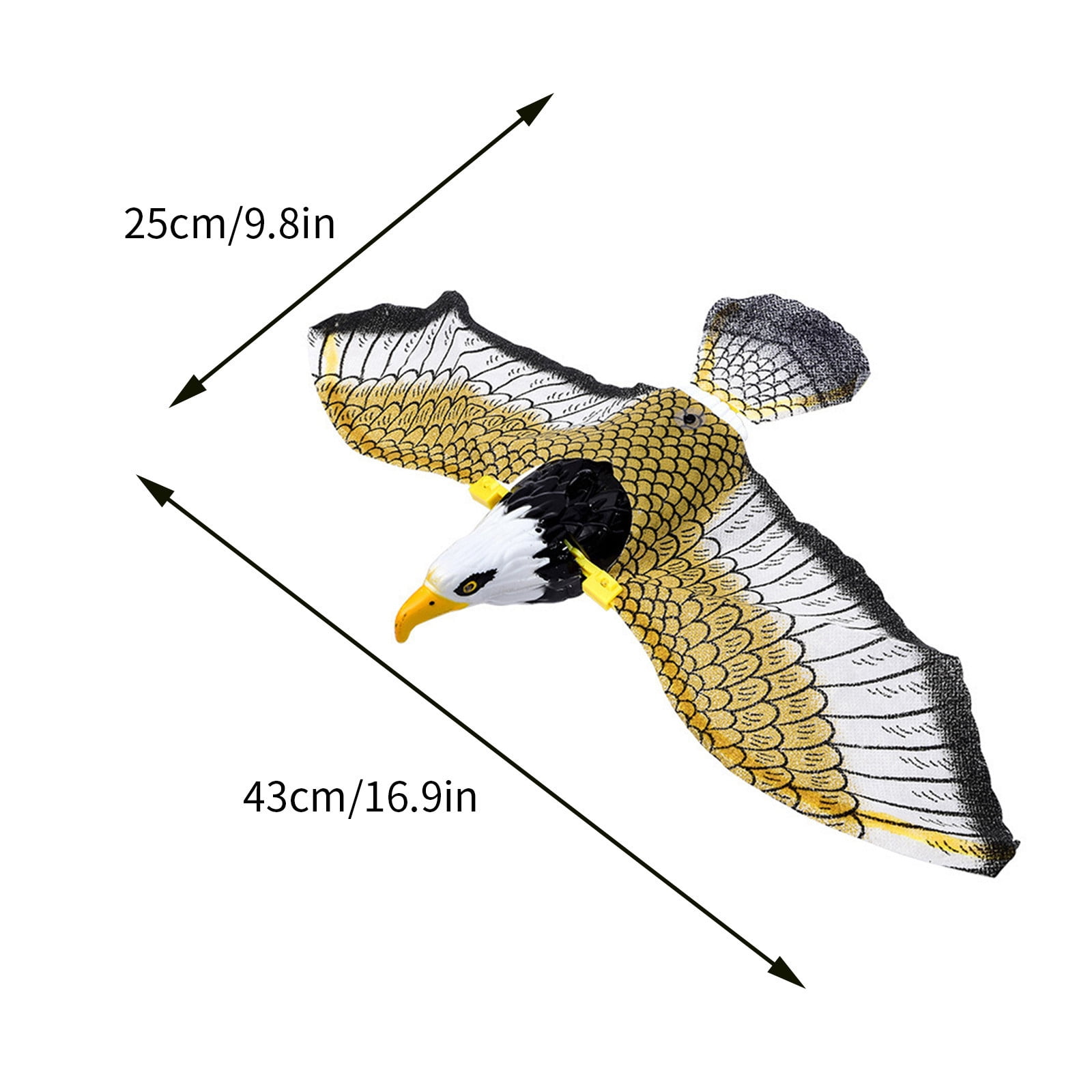 COFEST Electronic Simulation Flying Bird Cat Toy, Interactive Hanging Eagle with LED Light (Black) m91ig