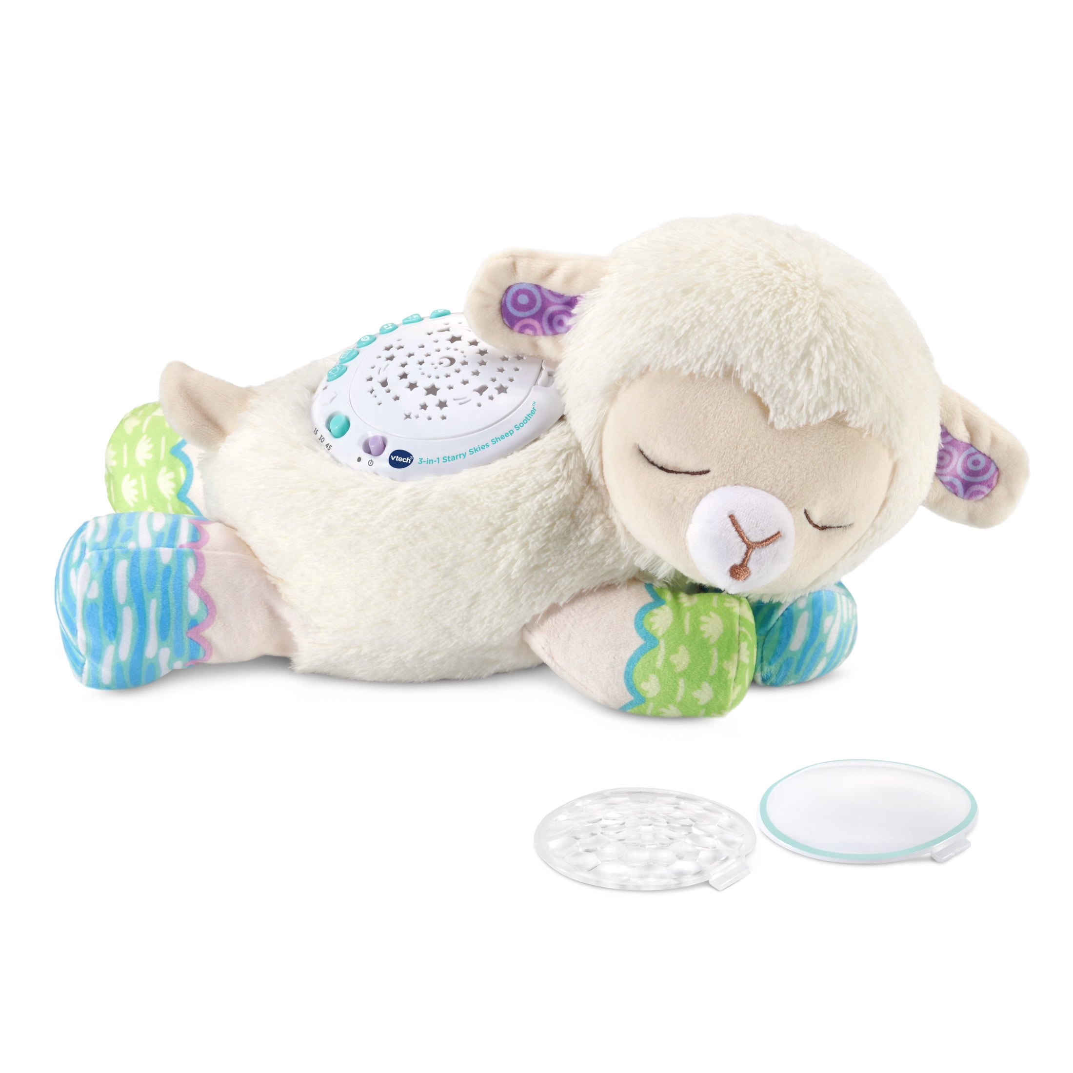 VTech Baby 3-in-1 Starry Skies Sheep Soother Plush Toy (White/Blue) 9zp3l