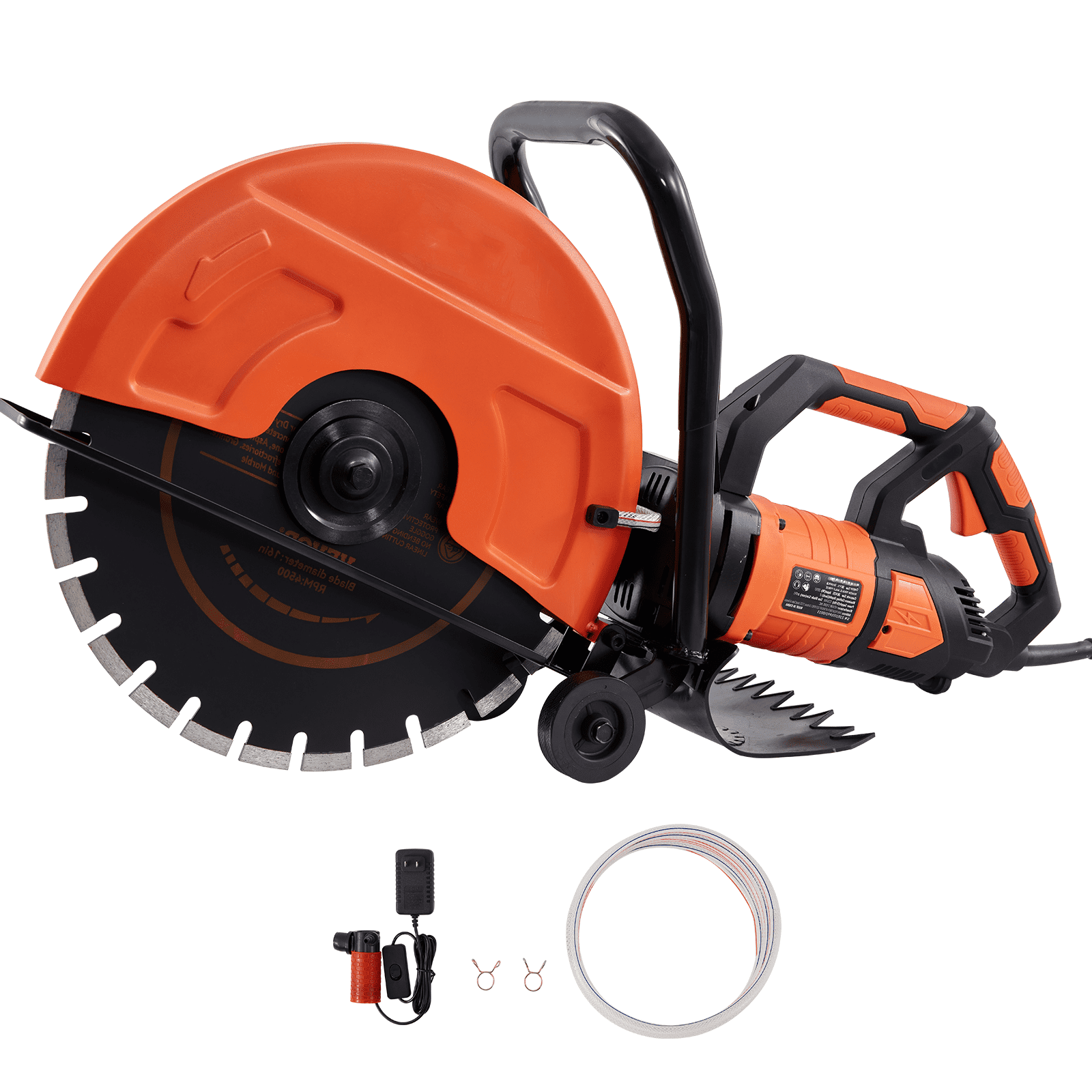 BENTISM Electric Concrete Saw with Water Pump and Blade (Orange, 9 in) hmx4f