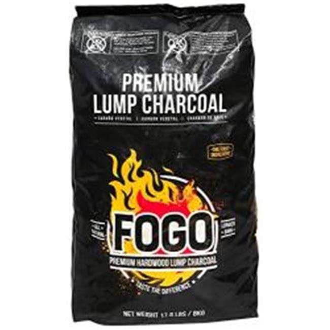 FOGO Premium Oak Restaurant Grade All-Natural Hardwood Lump Charcoal for Grilling and Smoking (17.6 lb) ws8sp