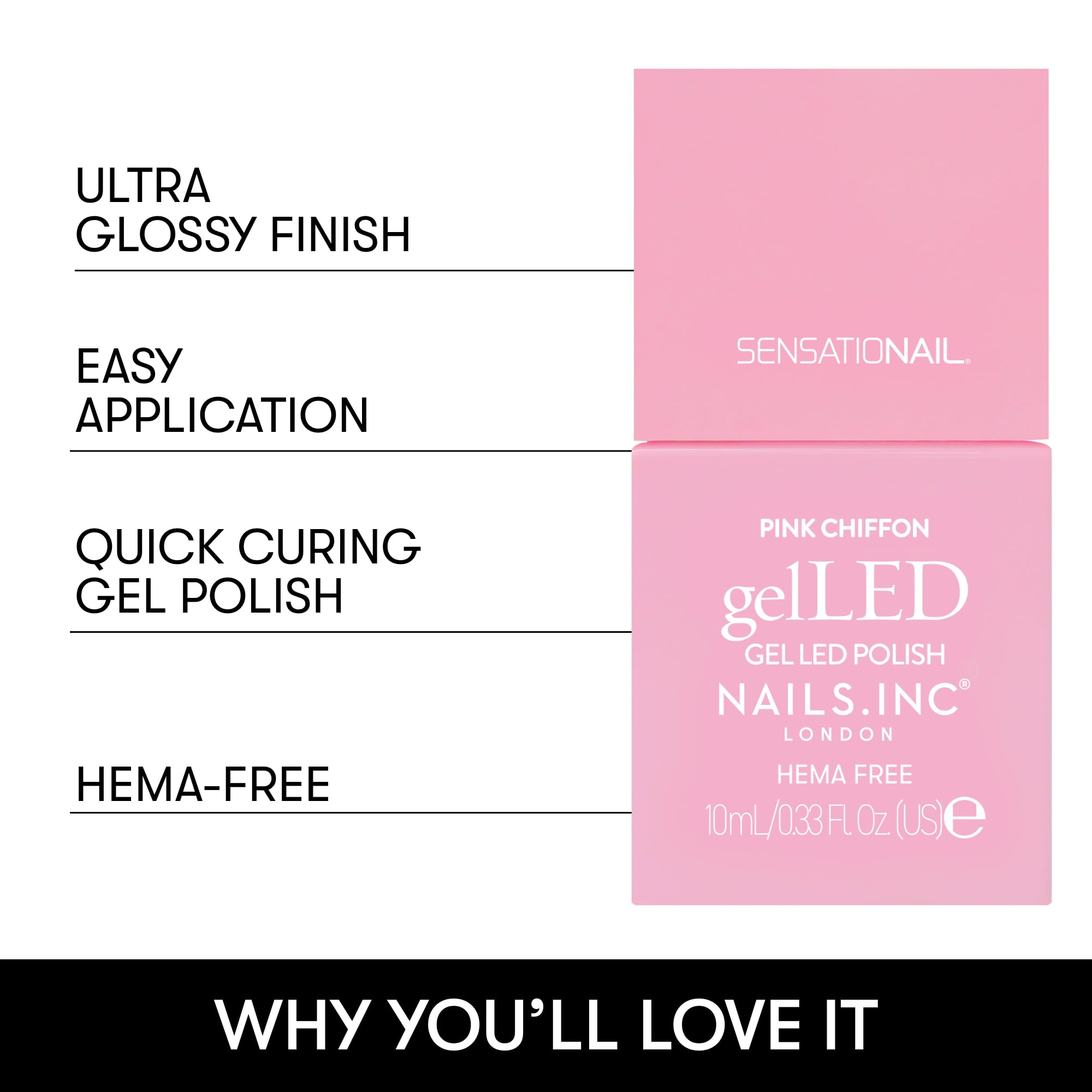 Nails Inc x Sensationail GelLED Portable LED Nail Lamp (Compact, 1 Count) q8oyu