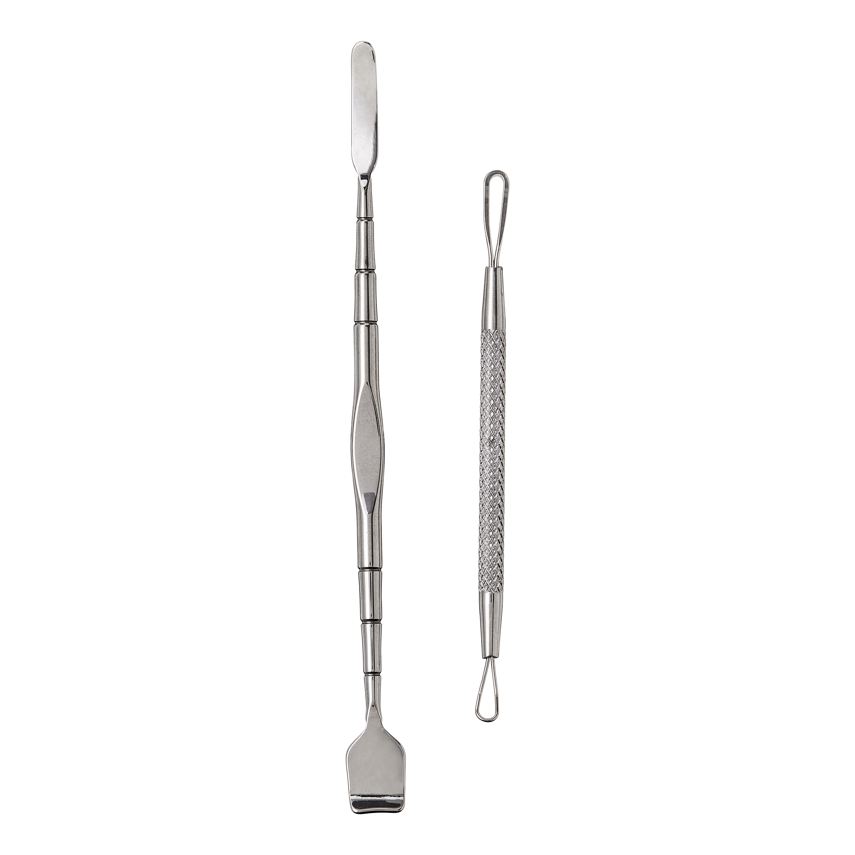 Equate Stainless Steel Blackhead and Whitehead Blemish Extractor Tool (Silver, 2 Piece Set) zm8d6