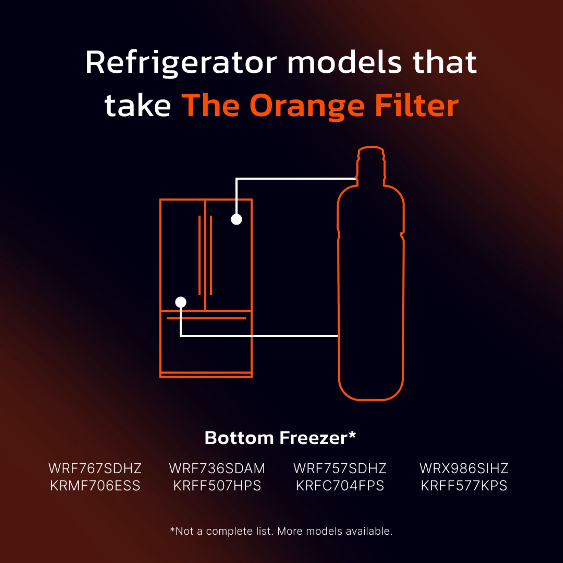 Everydrop by Whirlpool Refrigerator Water Filter 2 (EDR2RXD1, Single-Pack, Orange) sdevo