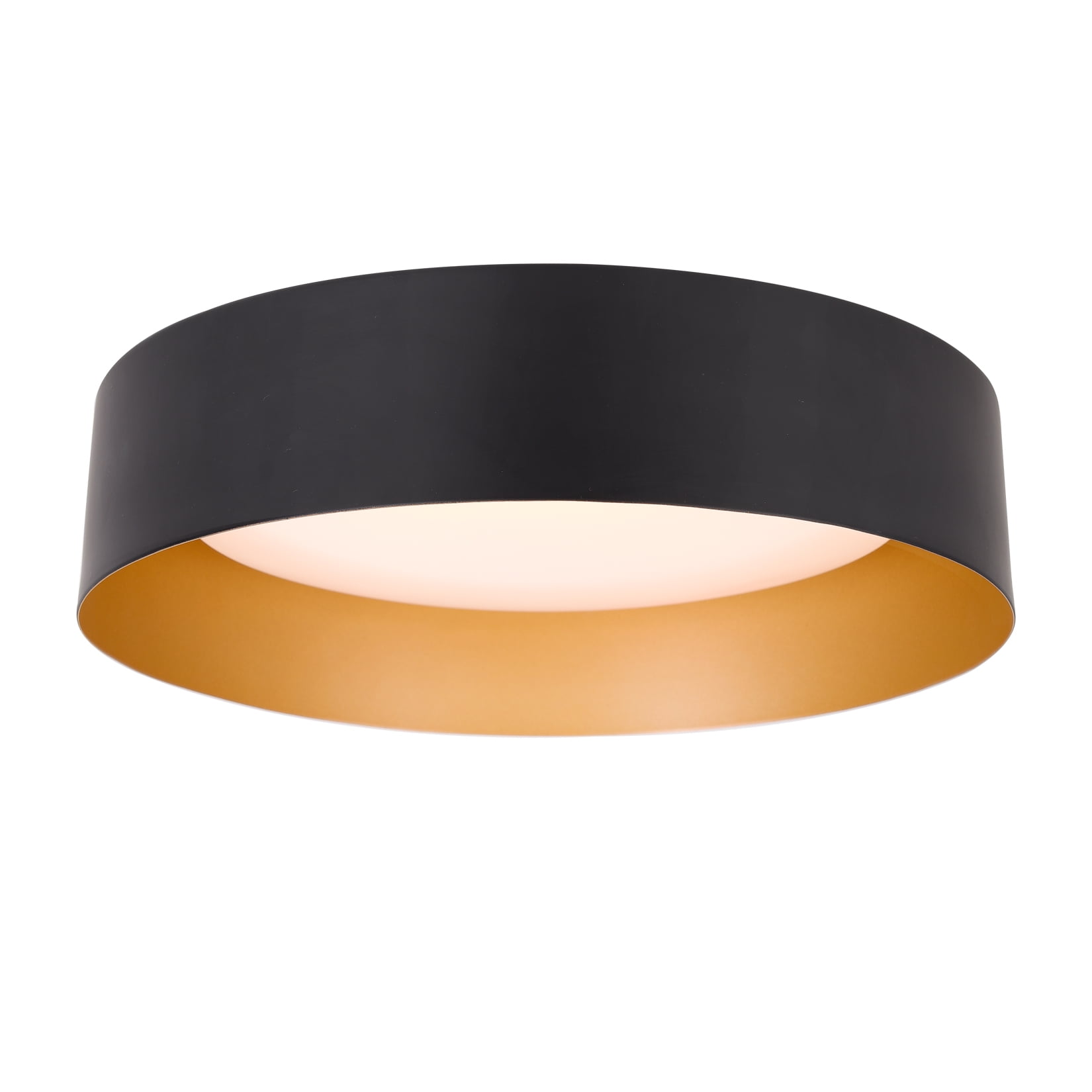 BESTOMINE LED Flush Mount Ceiling Light, Modern Dimmable Fixture for Bedroom and Hallway (Matte Black and Gold, 12.5 in) f7oba