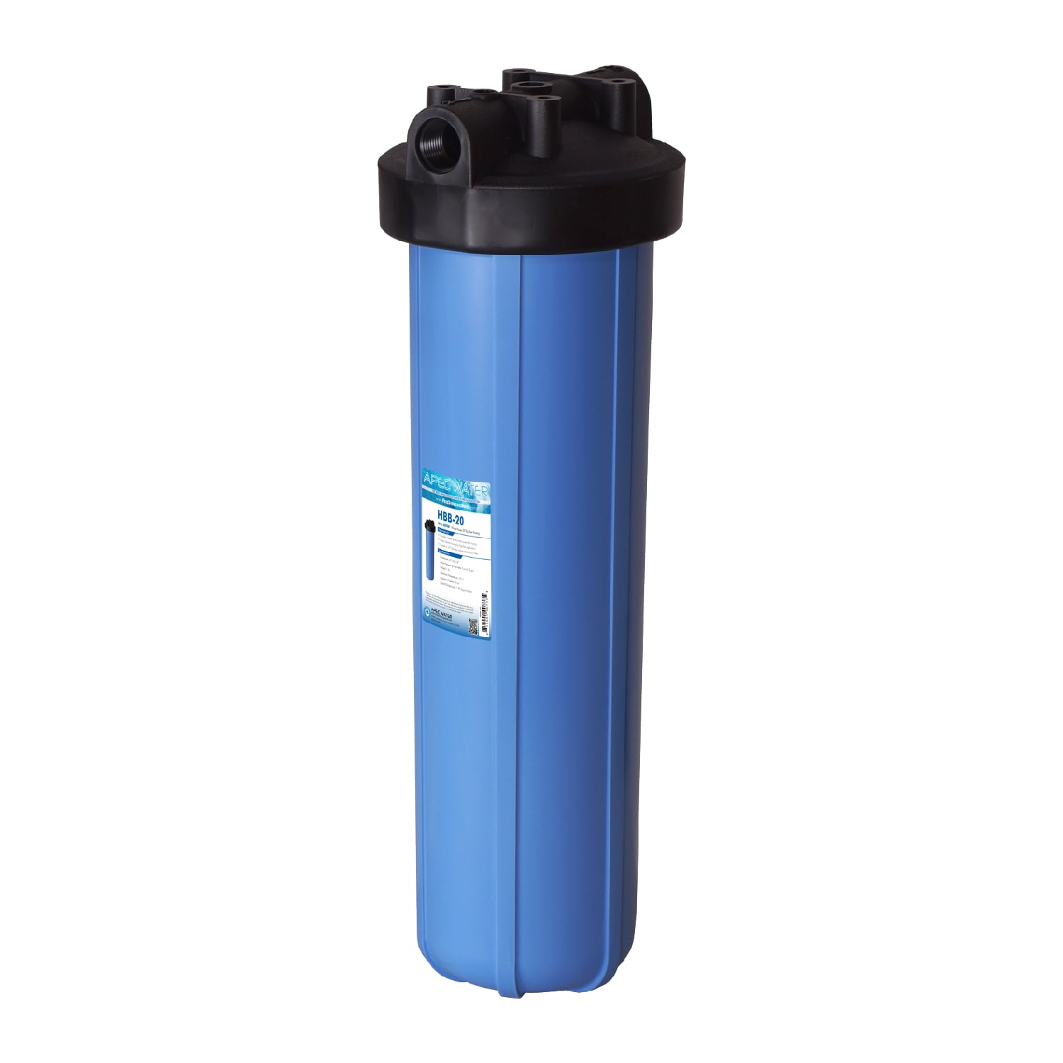 APEC Water Systems 20 in. Big Blue Whole House Water Filter Housing (1 in. Inlet/Outlet, Blue) 0ihyg