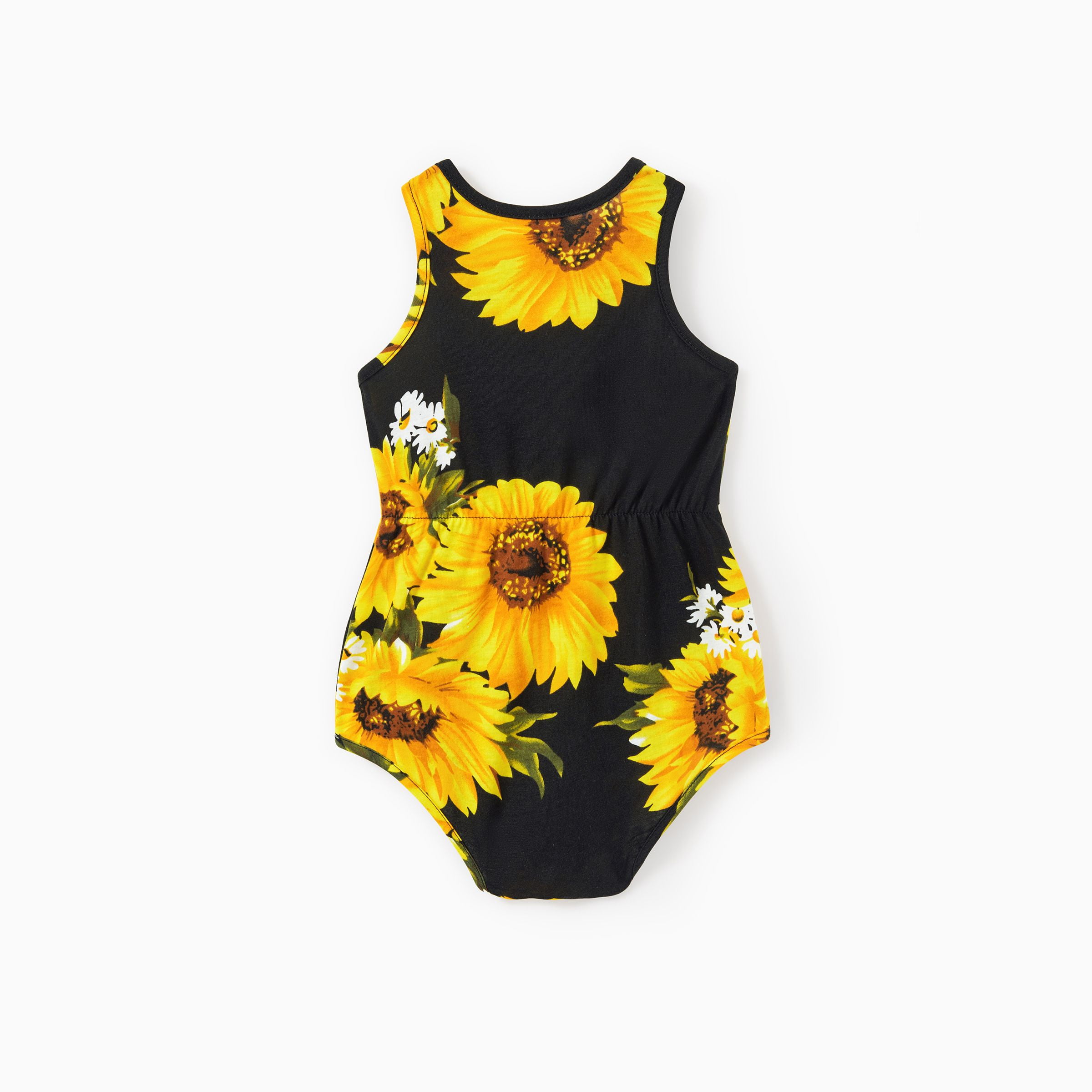 PatPat Baby Girl Bodysuit Mommy and Me Matching Striped Summer Outfit (Black, 0-18M) sjoqt