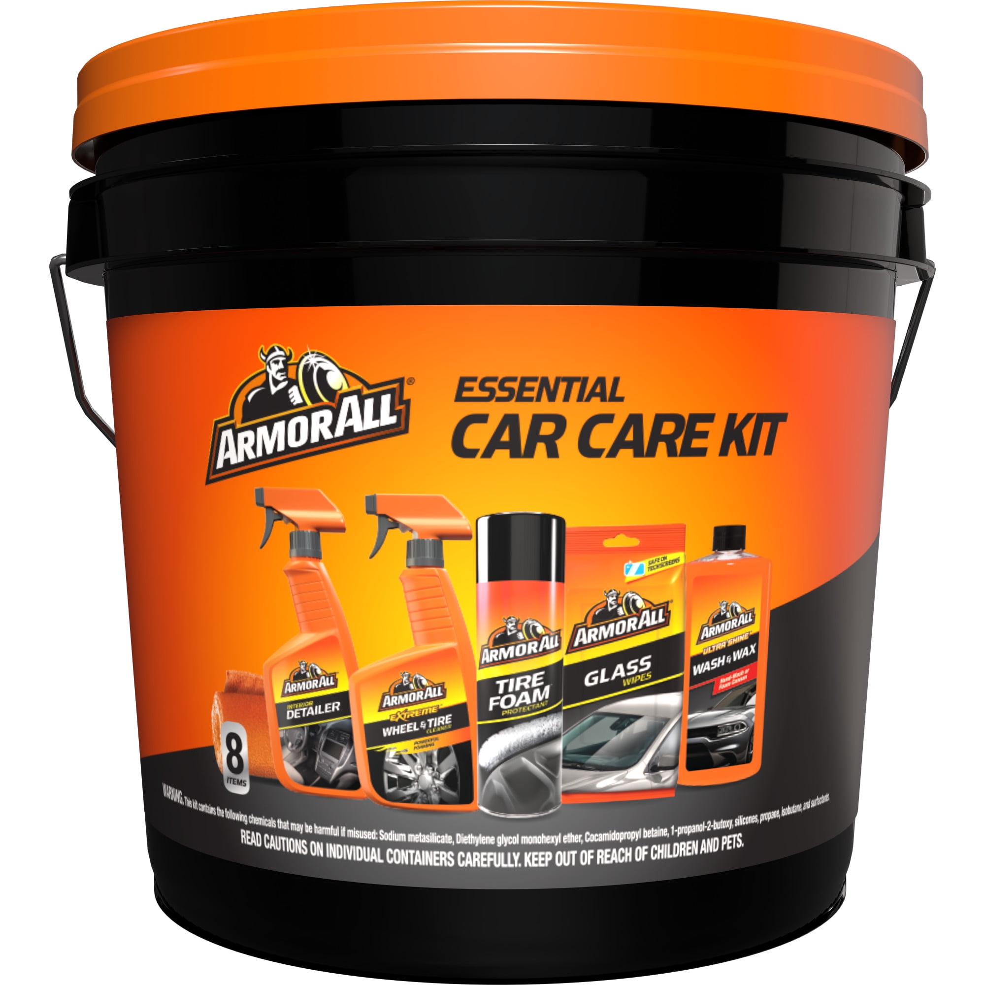 Armor All Car Cleaning Kit for Interior and Exterior Detailing (8-Piece Set) rzwtb