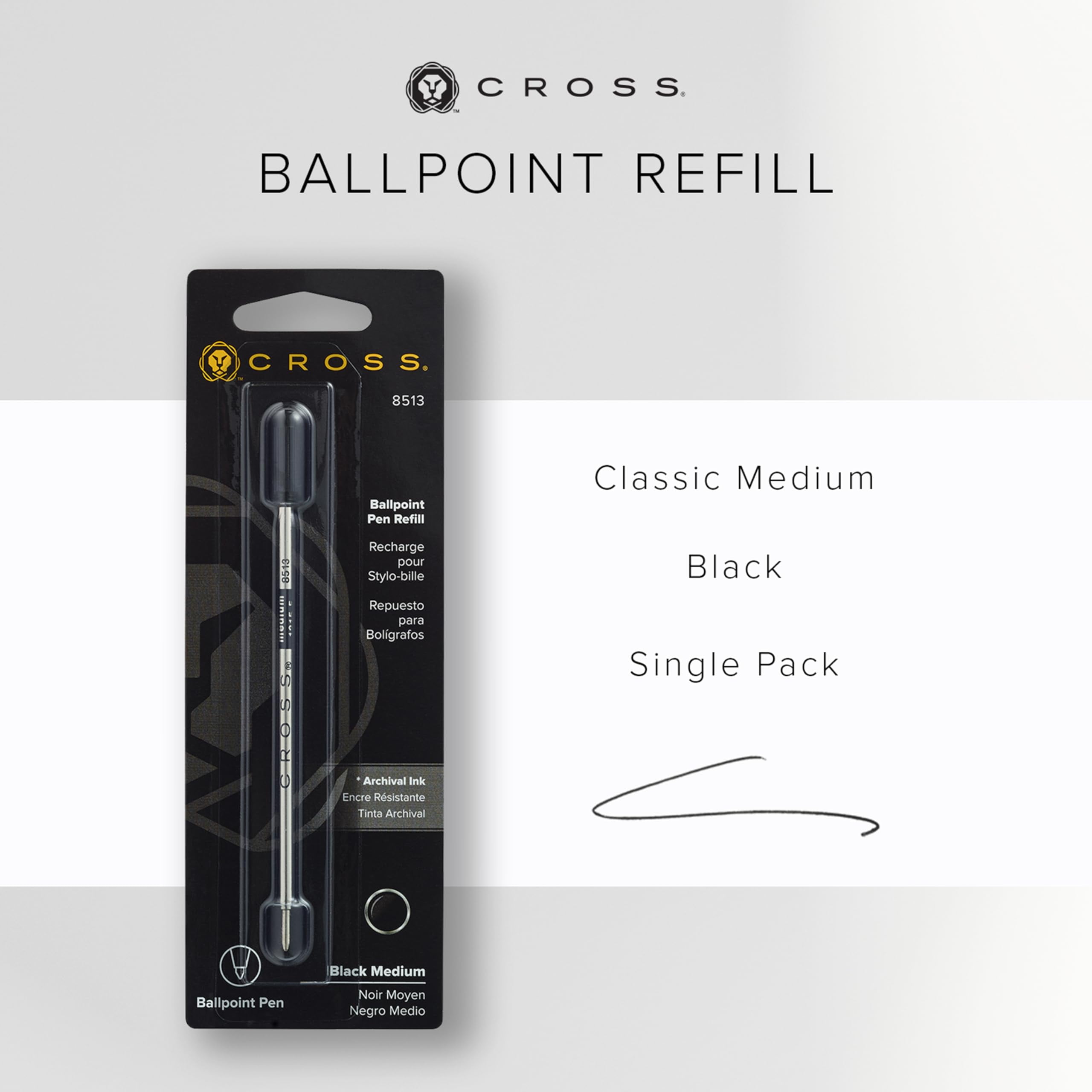 Cross Ballpoint Pen Refill (Black, Medium Point, 1 Pack) eig7k