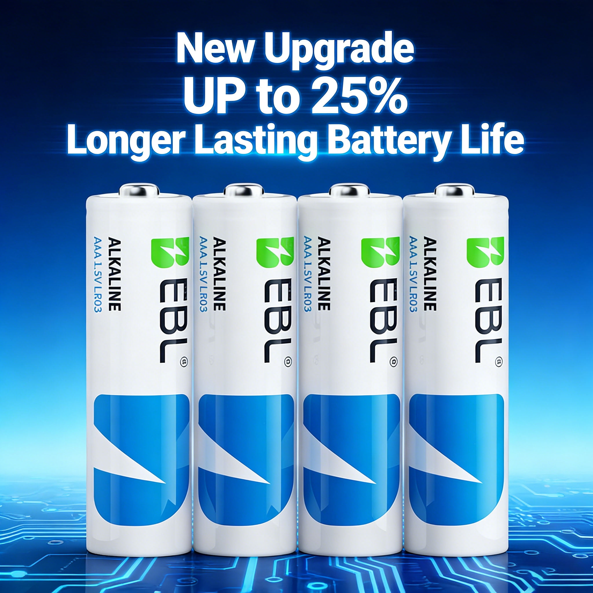 EBL AAA Alkaline Batteries, Ultra Long-Lasting Power for Household Electronics (12 Count Pack) wpxbe