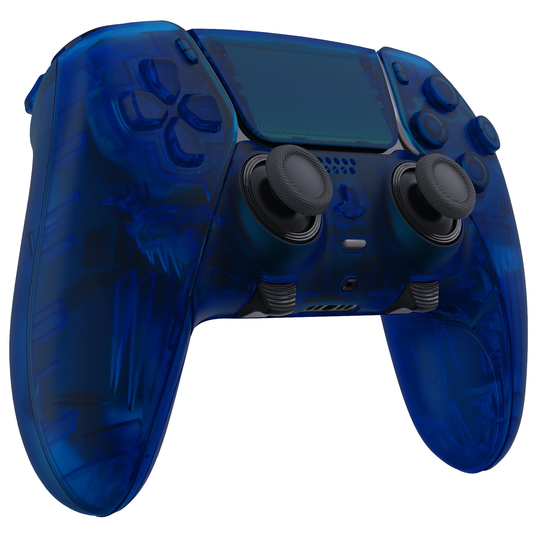 ModdedZone EDGE Wireless Controller for PS5 Custom Gaming Performance (Clear Blue, 1 Pack) sgna6