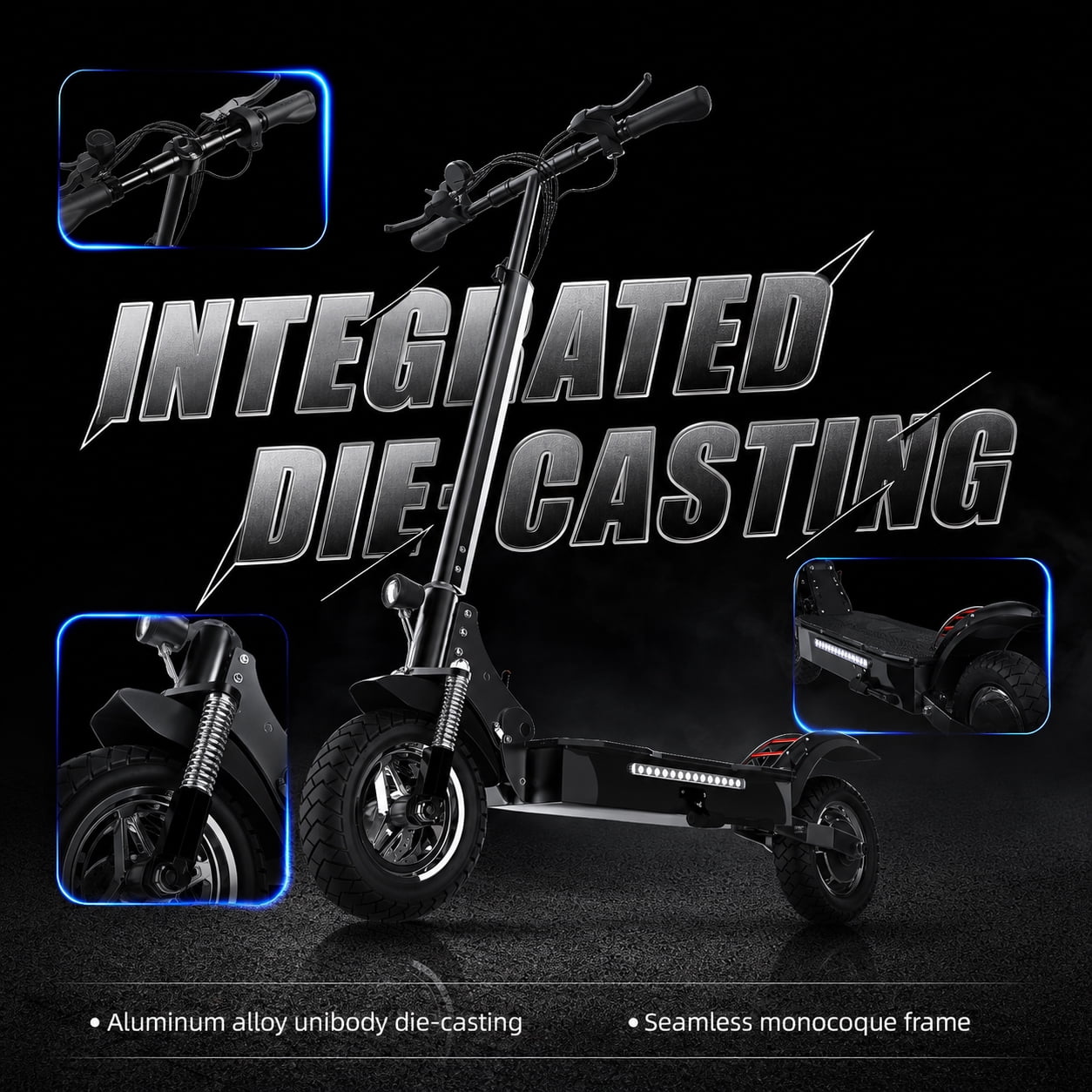 AJOOSOS X750 Electric Scooter, High-Speed Commuter with 50 Miles Range, Foldable Design for Adults (10 in Wheel, 55 lb) qhdeh