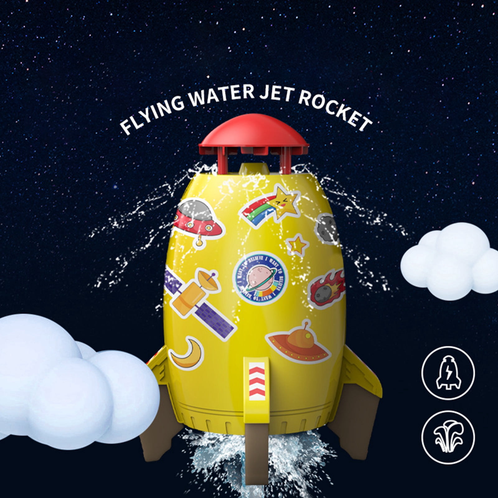 Shamjina Rocket Sprinkler Toy Outdoor Water Spray Launcher (White, 6 ft Height) spn3i