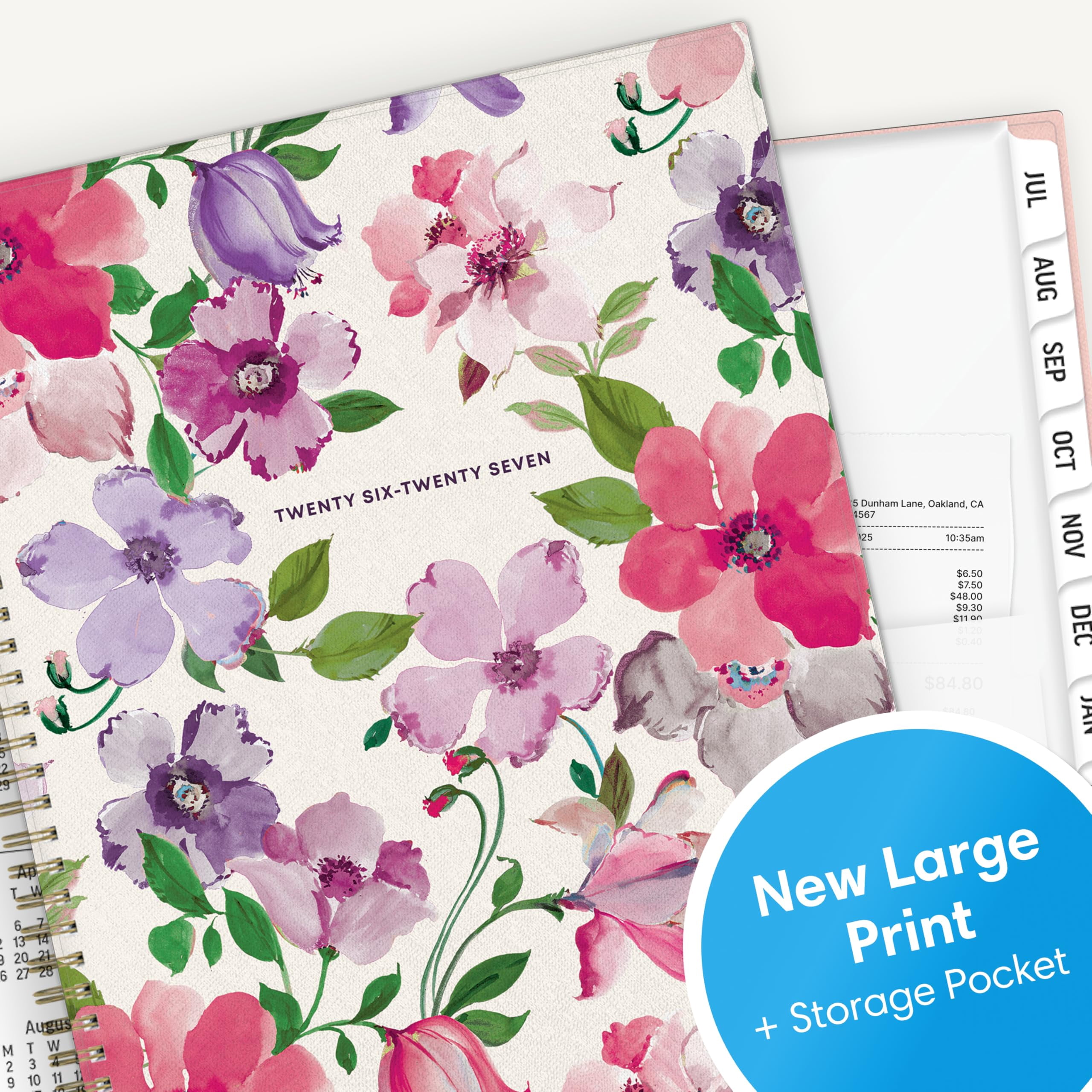 Blue Sky 2026-2027 Academic Planner, Weekly & Monthly Large Print Organizer, Charlotte Design (Blue, 8.5 in x 11 in) qygl3