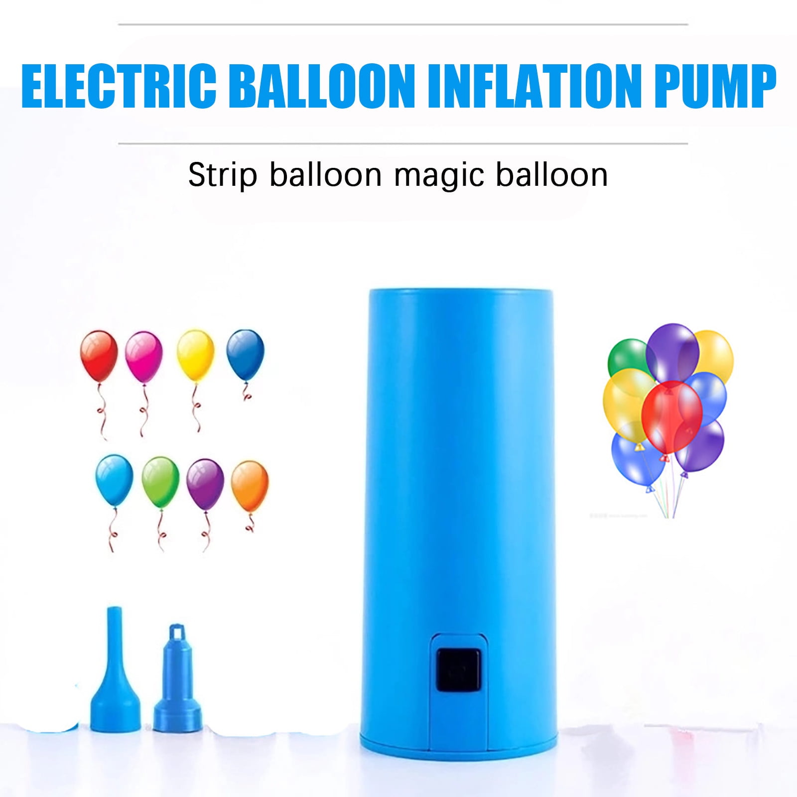 Ruroz Electric Balloon Pump, Portable Air Inflator for Party Decorations (White, 1 Unit) qj40a