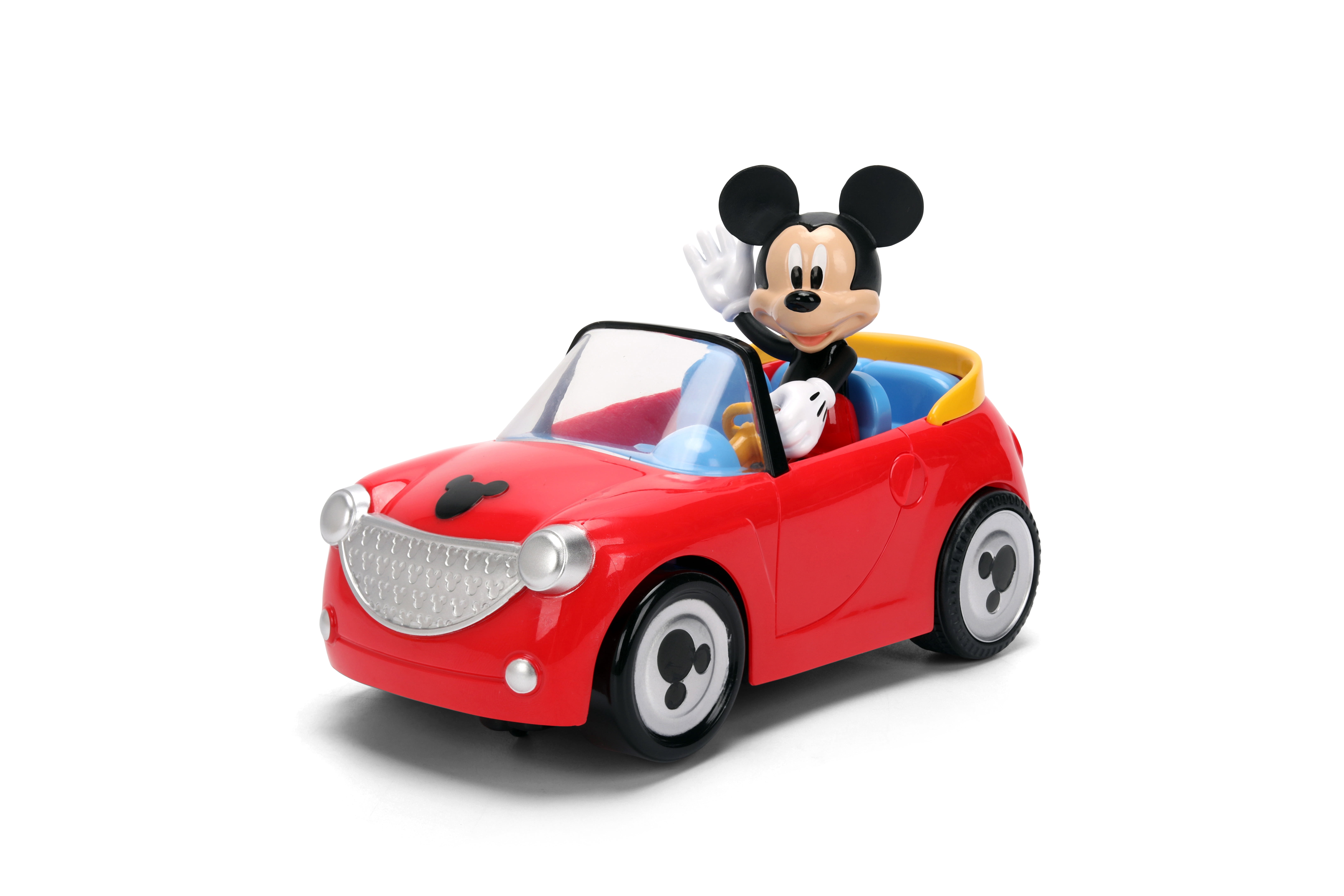 Disney Mickey Mouse Roadster RC Car Remote Control Vehicle (Red, 5.5 in) 2dgst