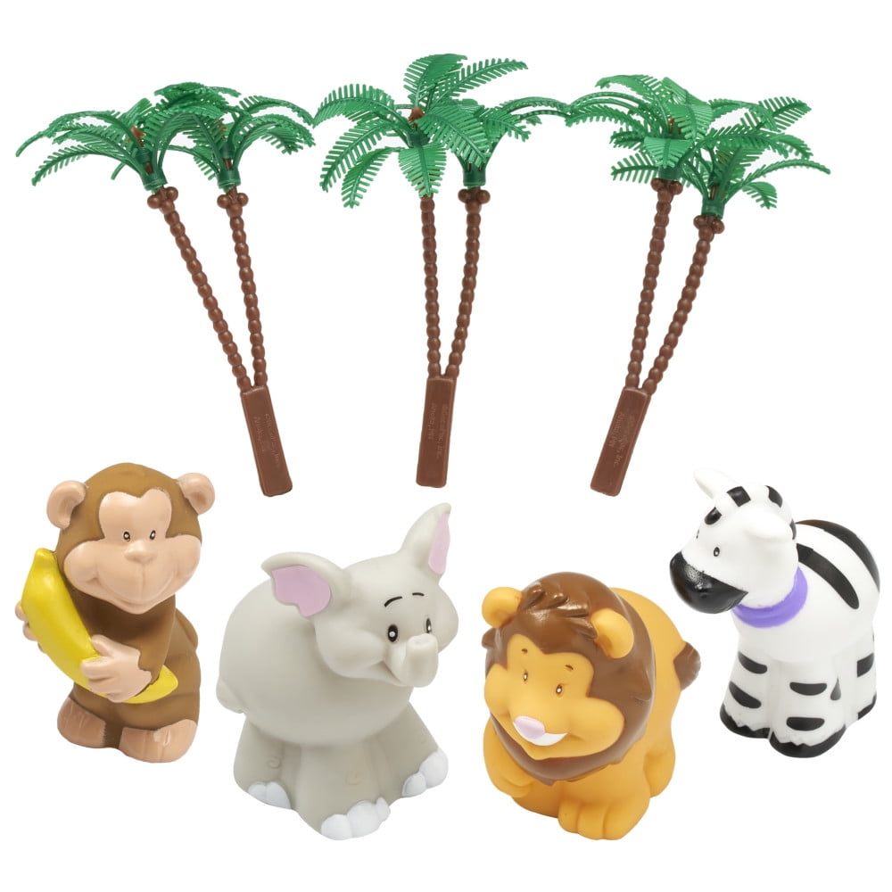 Cakedrake Safari Animal Cake Topper Set for Jungle Birthday Party Decor (7 Piece) cslqo
