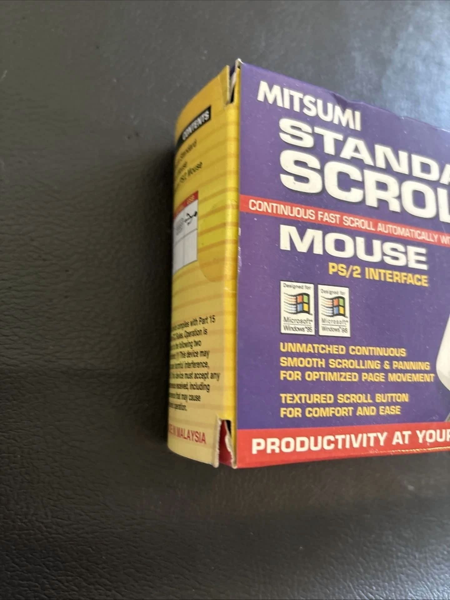 YANI Vintage Mitsumi Standard Scroll 3 Button PS/2 Mouse (Beige, 1 Pack) fwl1n
