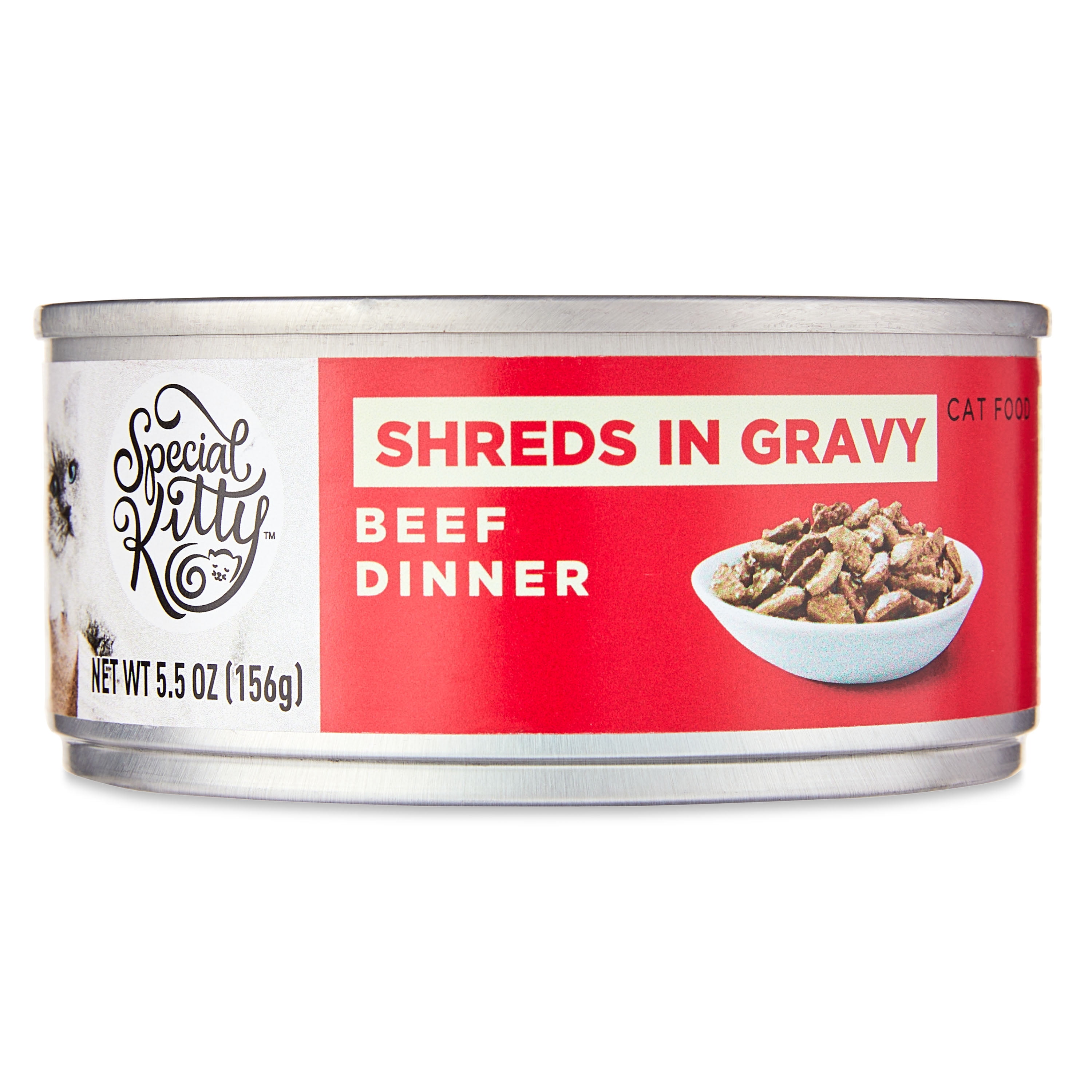 Special Kitty Beef Dinner Shreds in Gravy Wet Cat Food (6 Pack, 5.5 oz) beu10
