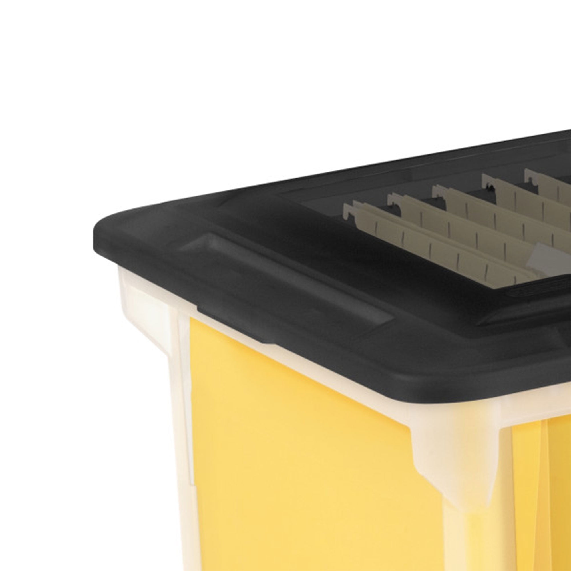 Sterilite Clear File Storage Box with Indexed Lid for Letter and Legal Folders (12 Pack, 18.5 in x 14 in x 11 in) qv9qx