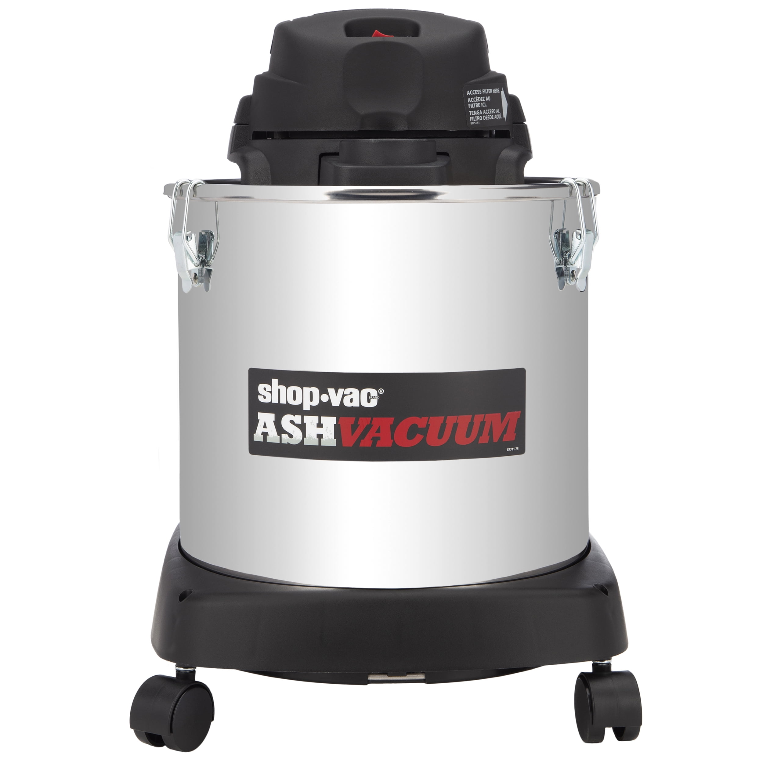 Shop-Vac 5 Gallon Stainless Steel Ash Vacuum with Dolly (Silver, 5 gal) cvyx2