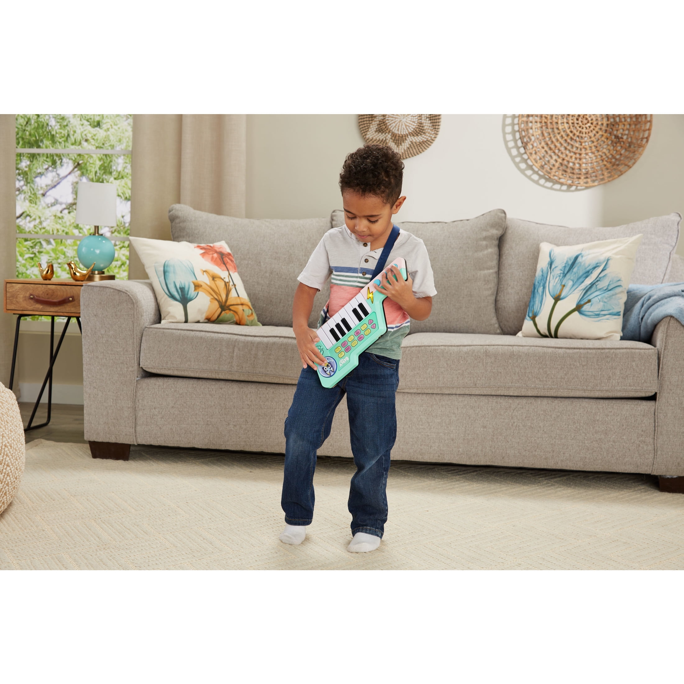 Bluey VTech Musical Keytar Toy with Strap and Sound Effects (13 in) zc05q